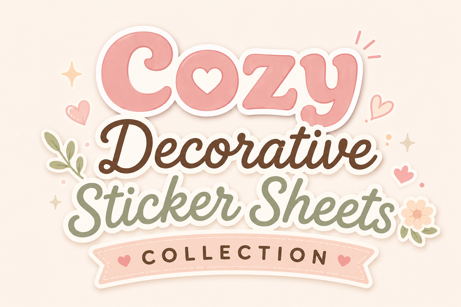 Cozy Decorative Sticker Sheets Collection