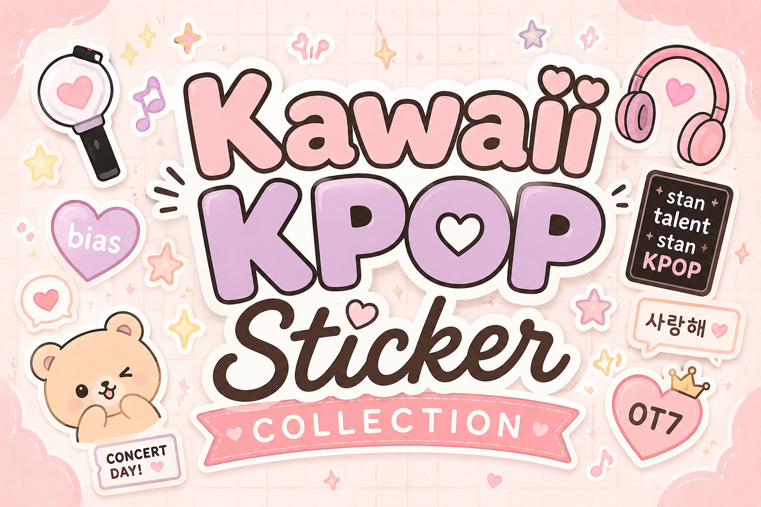 Kawaii KPOP Sticker Collection