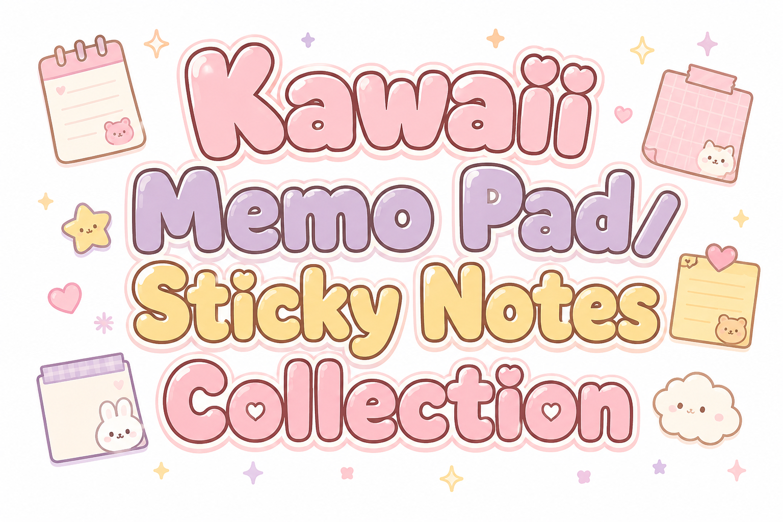 Kawaii Memo Pad/Sticky Notes