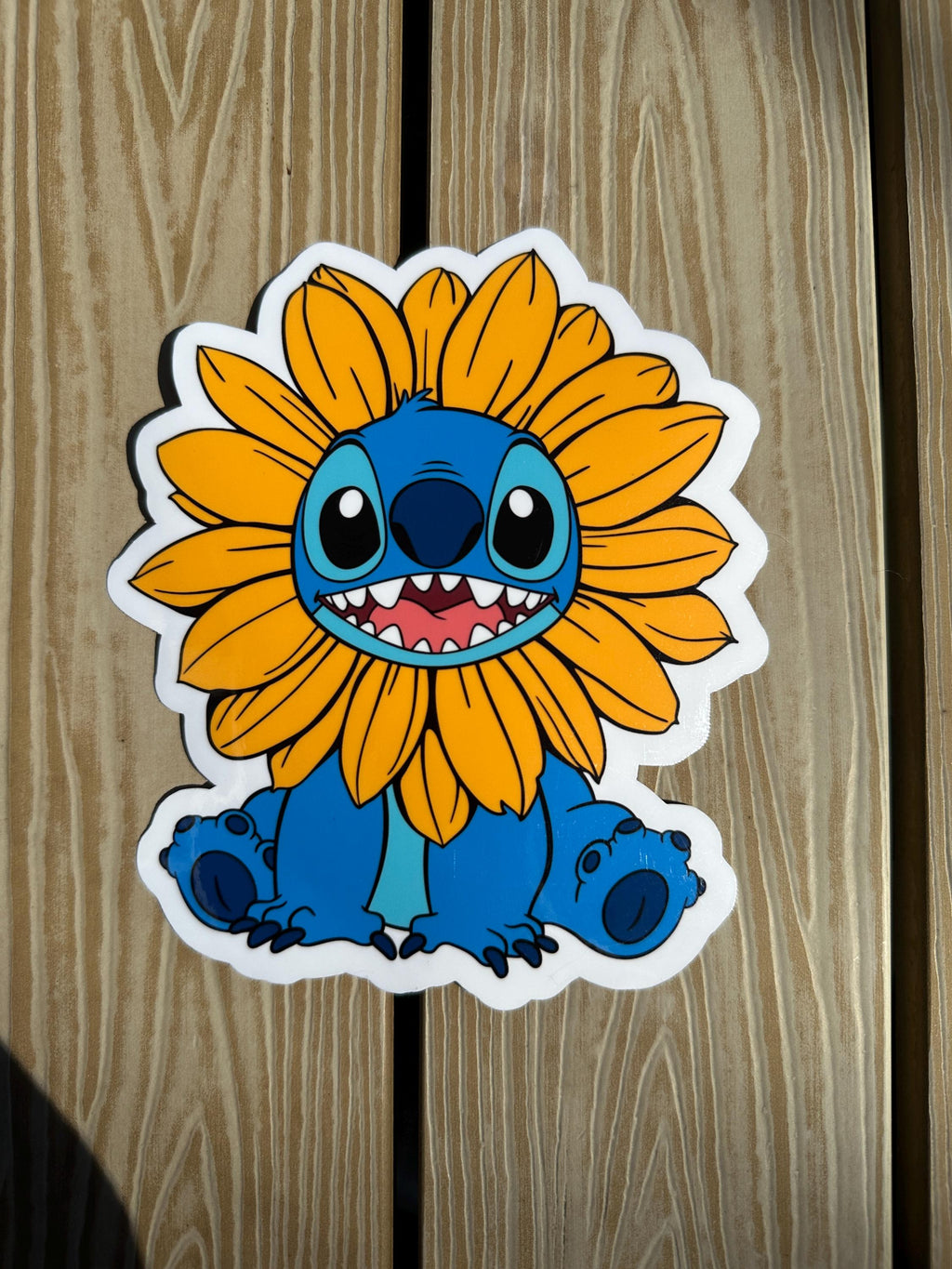Sonnenblumenstich || Konturgeschnittener Aufkleber