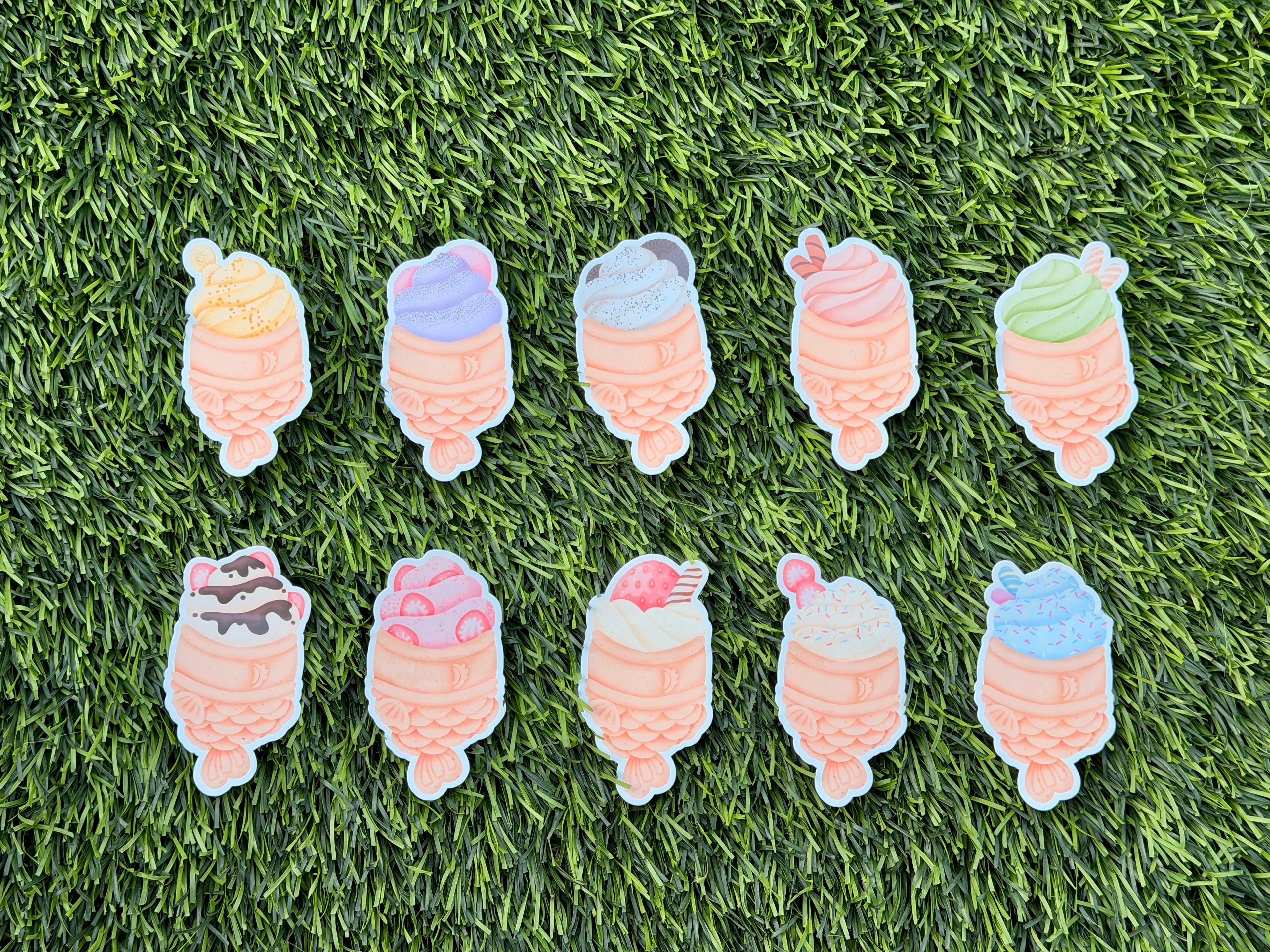 Taiyaki Ice Cream | Die Cut Stickers
