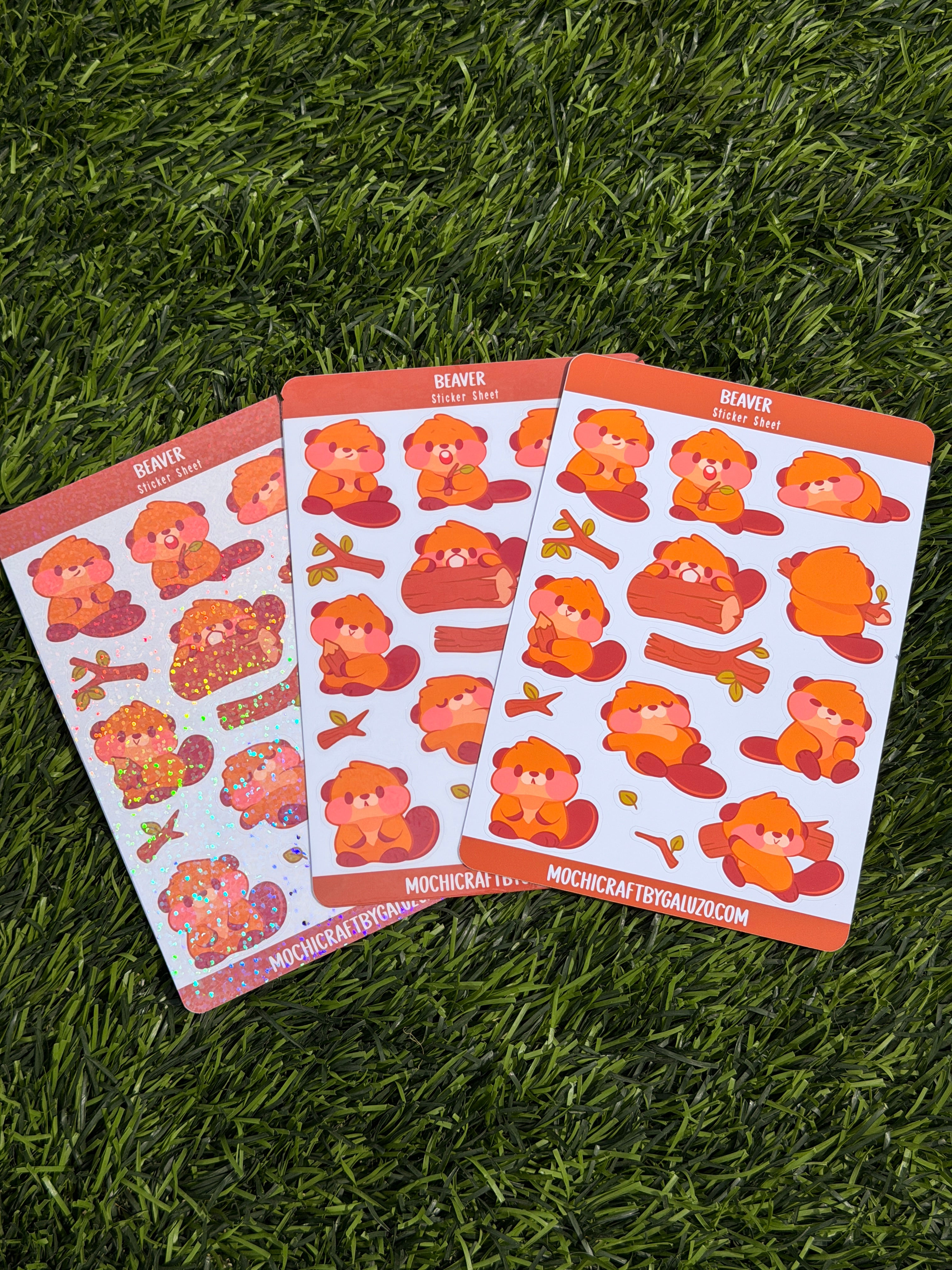 Beaver | Scrapbooking | Sticker Sheet | Kiss Cut