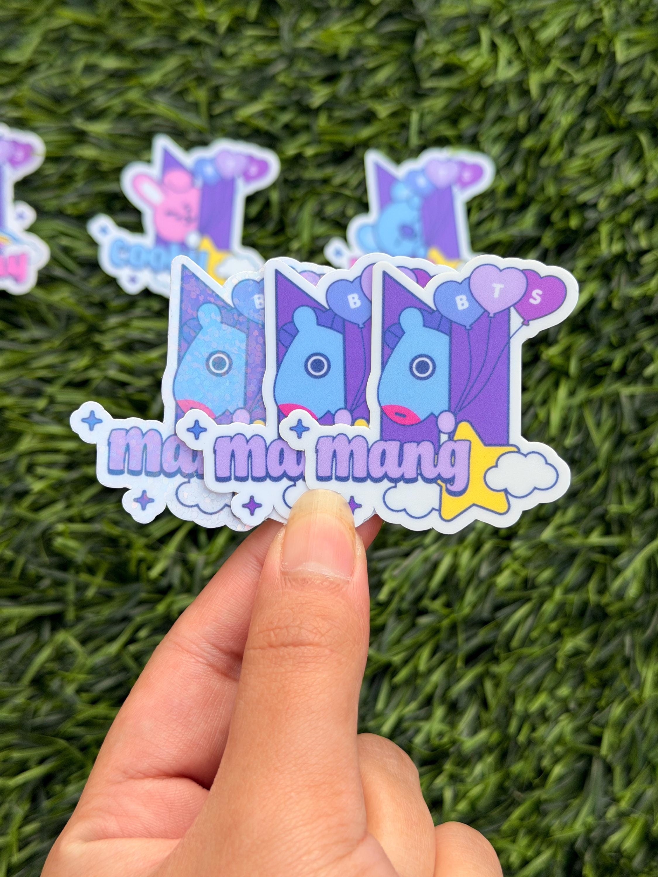 Kpop Sticker Pack | BT21 Inspired Characters | 8pcs Die Cut Vinyl Waterproof Stickers