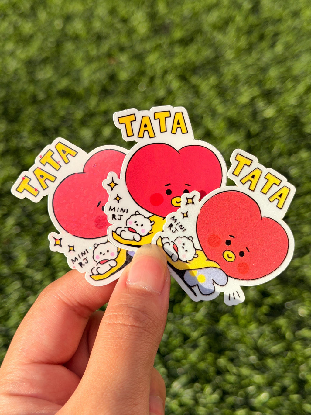 Paquete de pegatinas de Kpop | Personajes inspirados en BT21 | Pegatinas de vinilo impermeables troqueladas de 7 piezas