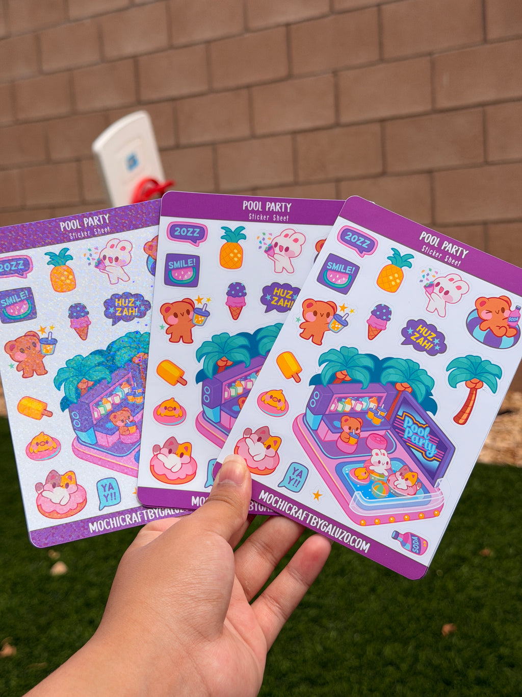 Pool Party | Scrapbooking | Sticker Sheet | Kiss Cut