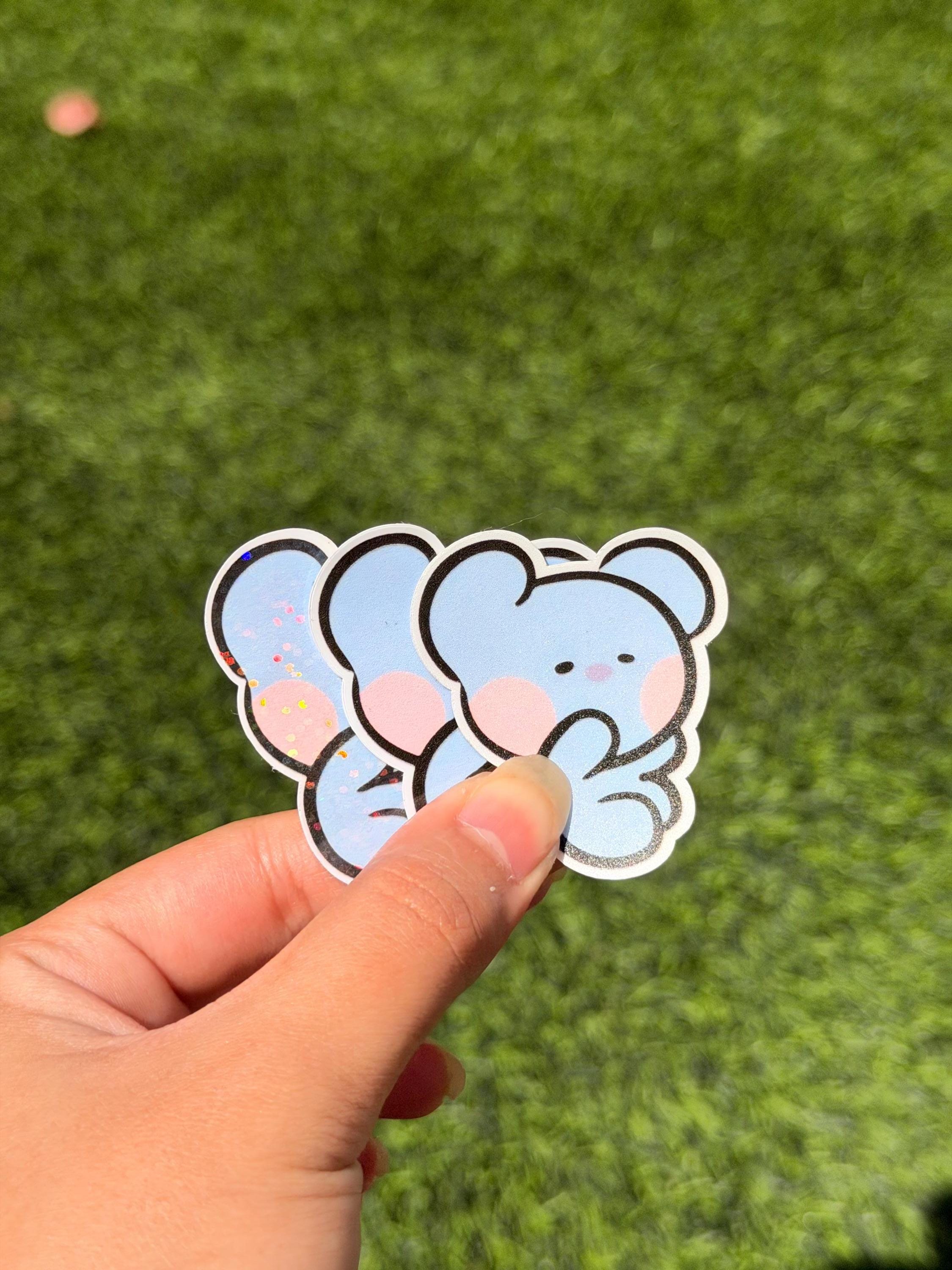 Kpop Minini Sticker Pack | BT21 Inspired Characters | 7pcs Die Cut Vinyl Waterproof Stickers