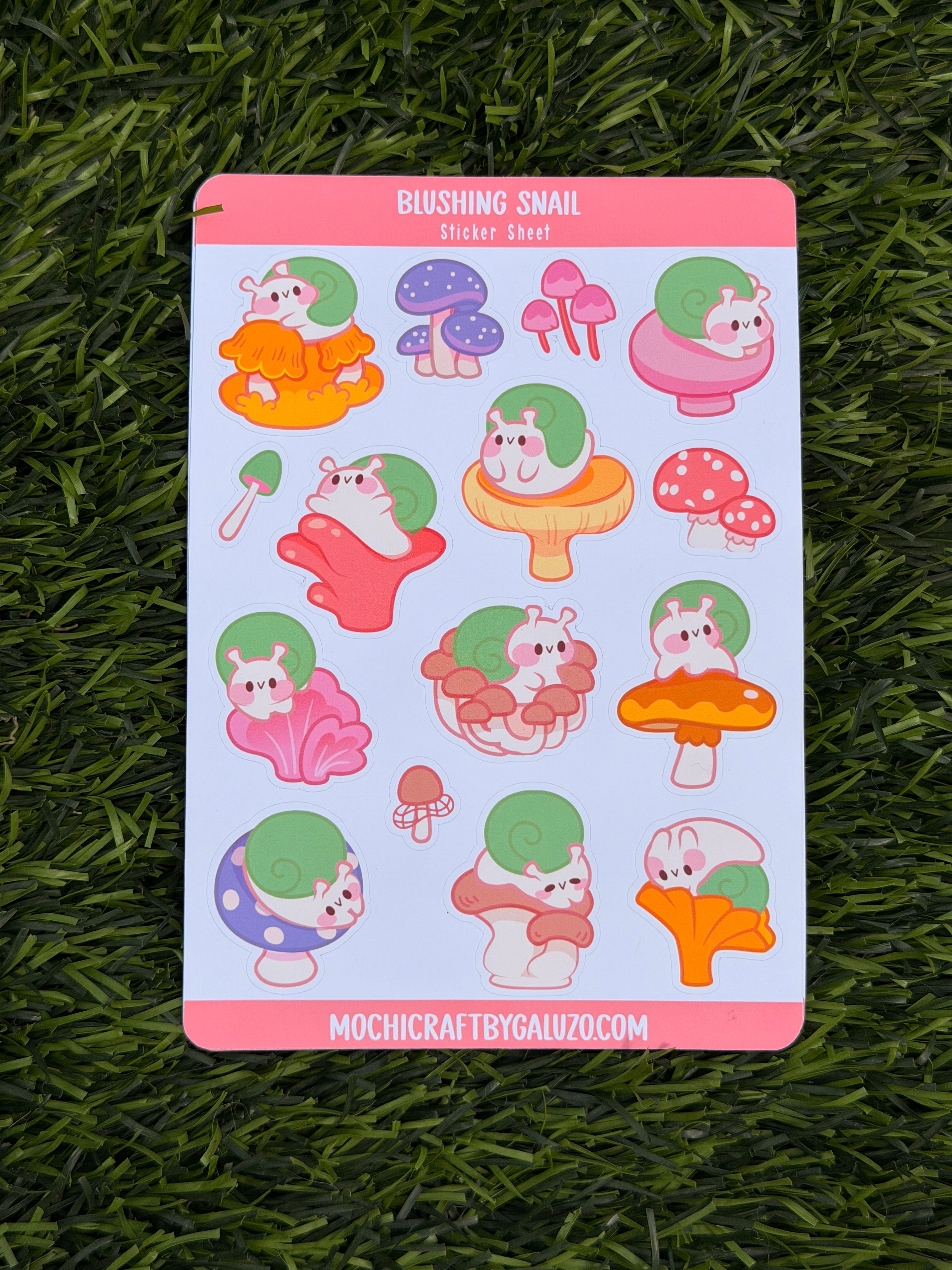 Blushing Snail | Scrapbooking | Sticker Sheet | Kiss Cut