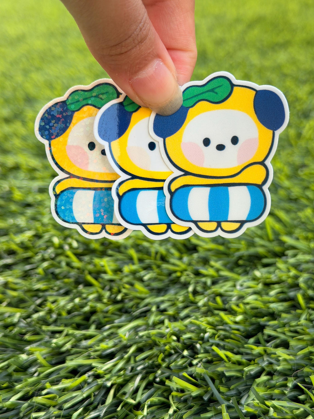 Kpop Summer Beach-themed Sticker Pack | BT21 Inspired Characters | 7pcs Die Cut Vinyl Waterproof Stickers