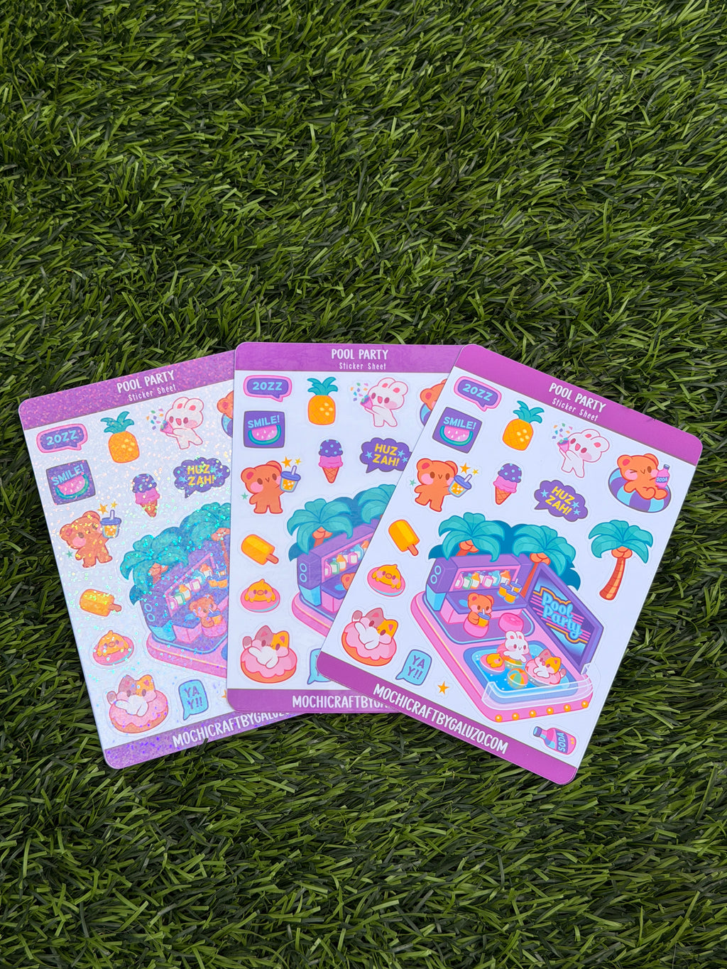 Pool Party | Scrapbooking | Sticker Sheet | Kiss Cut