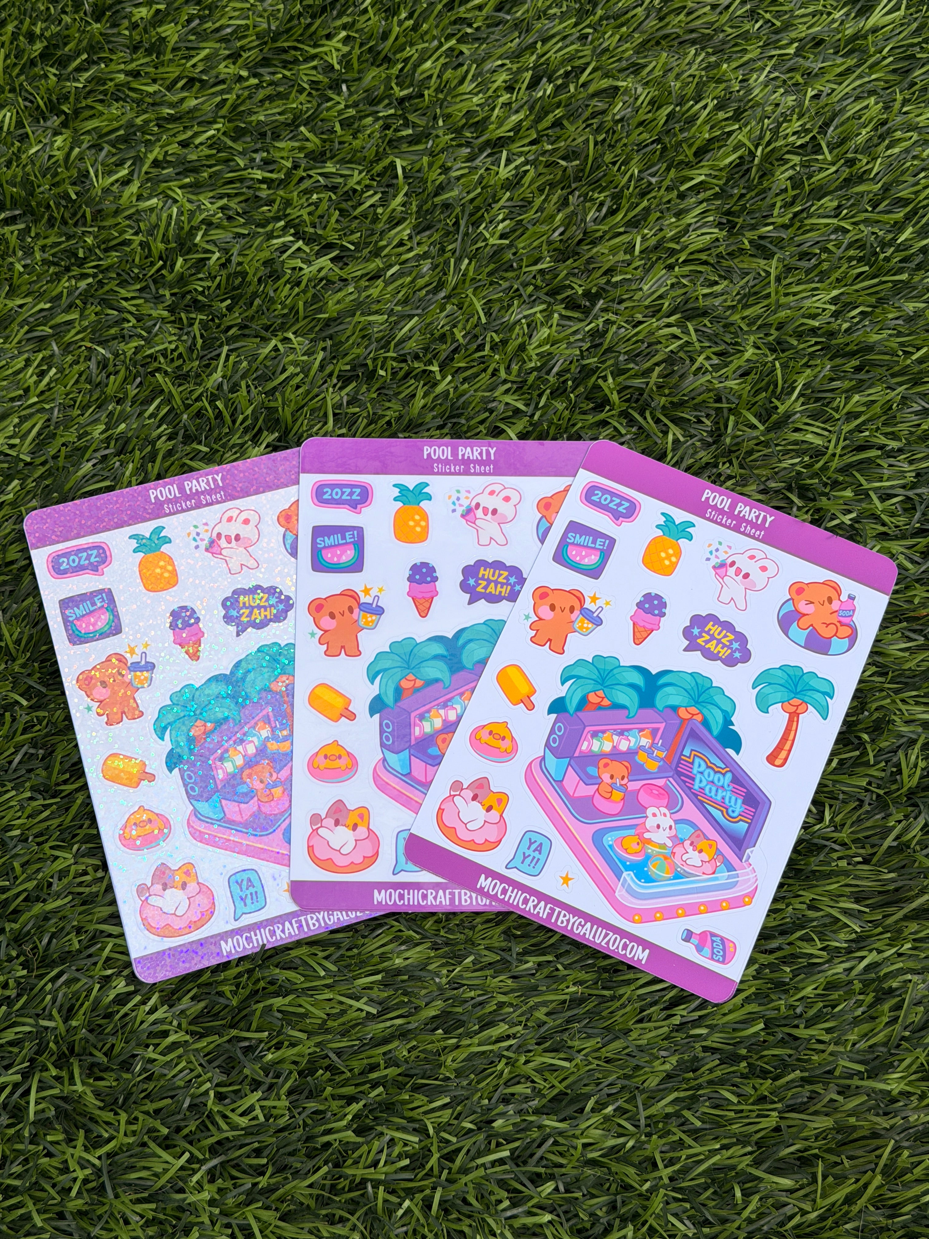 Pool Party | Scrapbooking | Sticker Sheet | Kiss Cut