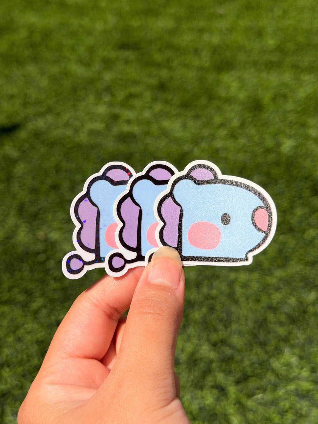 Kpop Minini Head Sticker Pack | BT21 Inspired Characters | 7pcs Die Cut Vinyl Waterproof Stickers