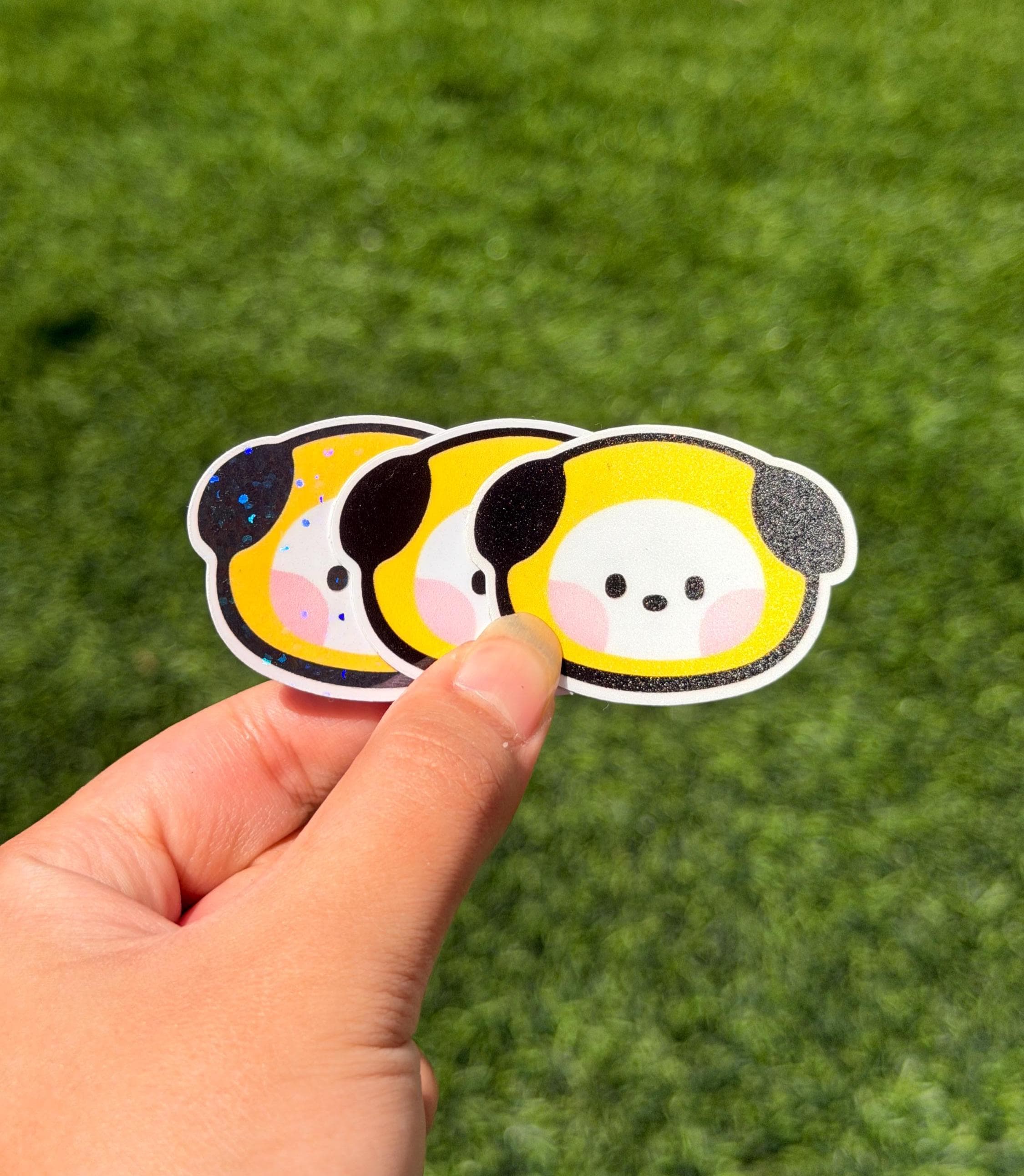 Kpop Minini Head Sticker Pack | BT21 Inspired Characters | 7pcs Die Cut Vinyl Waterproof Stickers