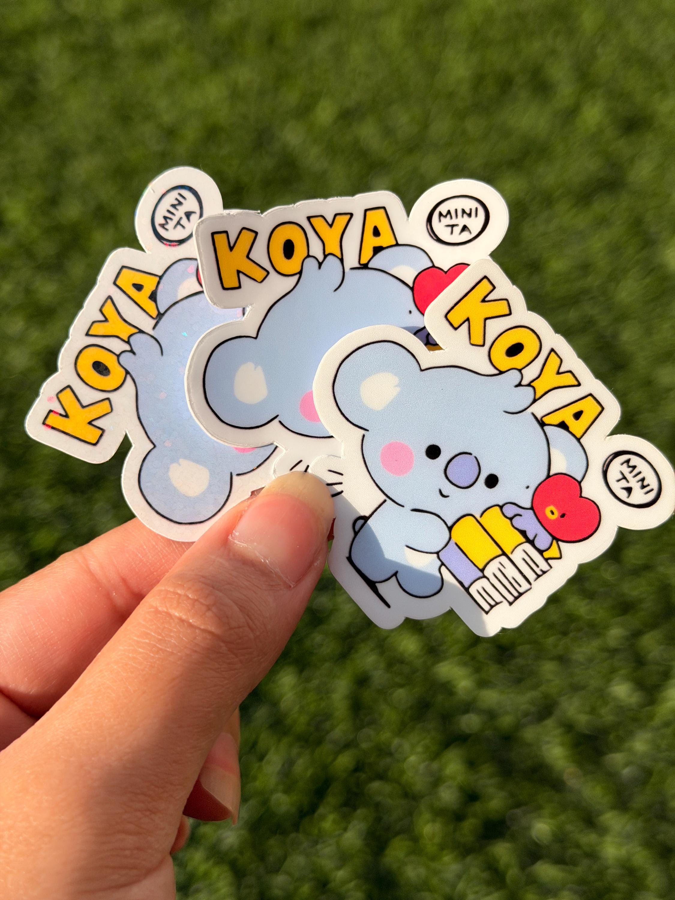 Paquete de pegatinas de Kpop | Personajes inspirados en BT21 | Pegatinas de vinilo impermeables troqueladas de 7 piezas