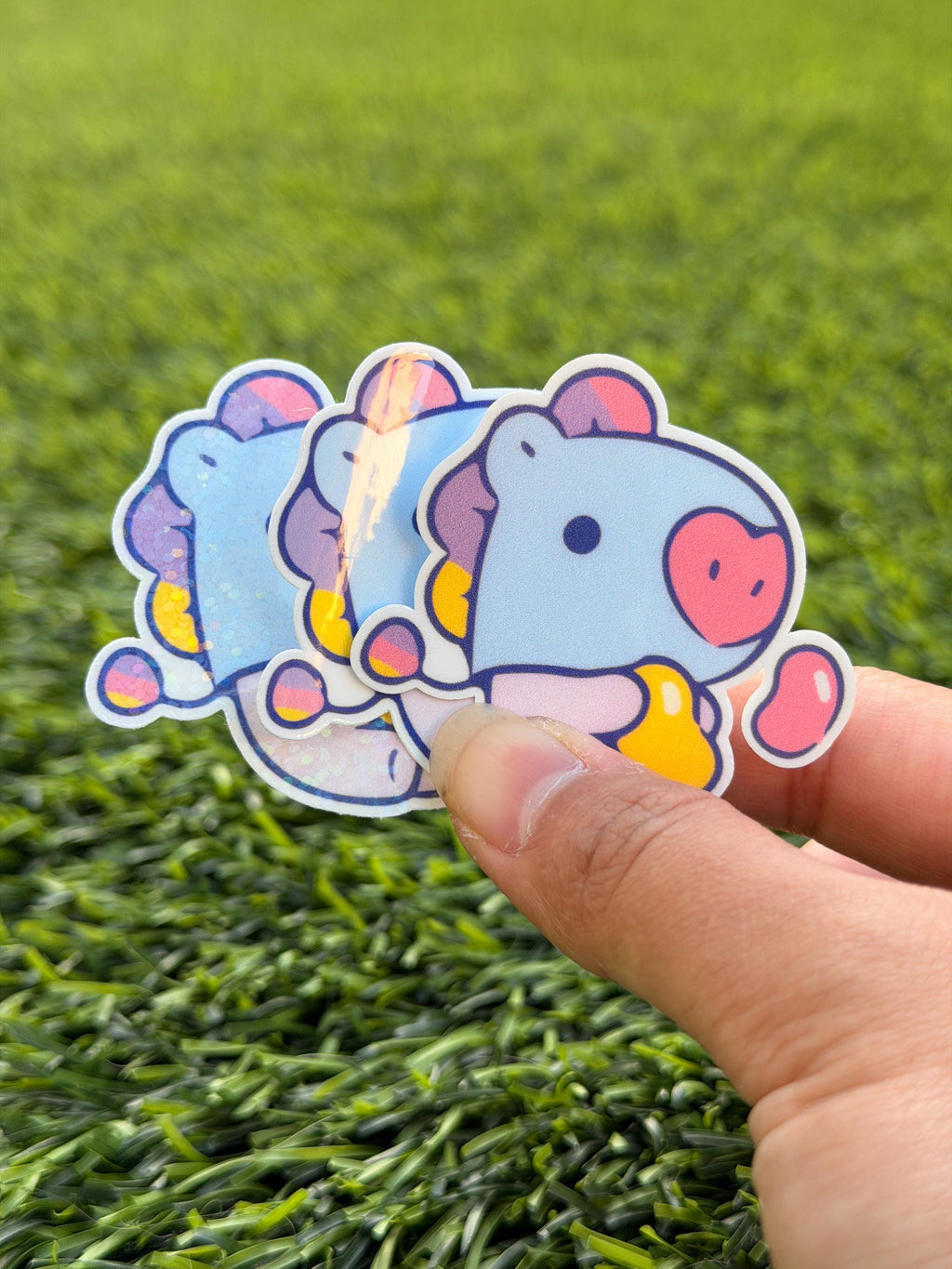Pegatinas de caramelo de gelatina inspiradas en BT21 | Paquete de vinilo troquelado impermeable (7 piezas)