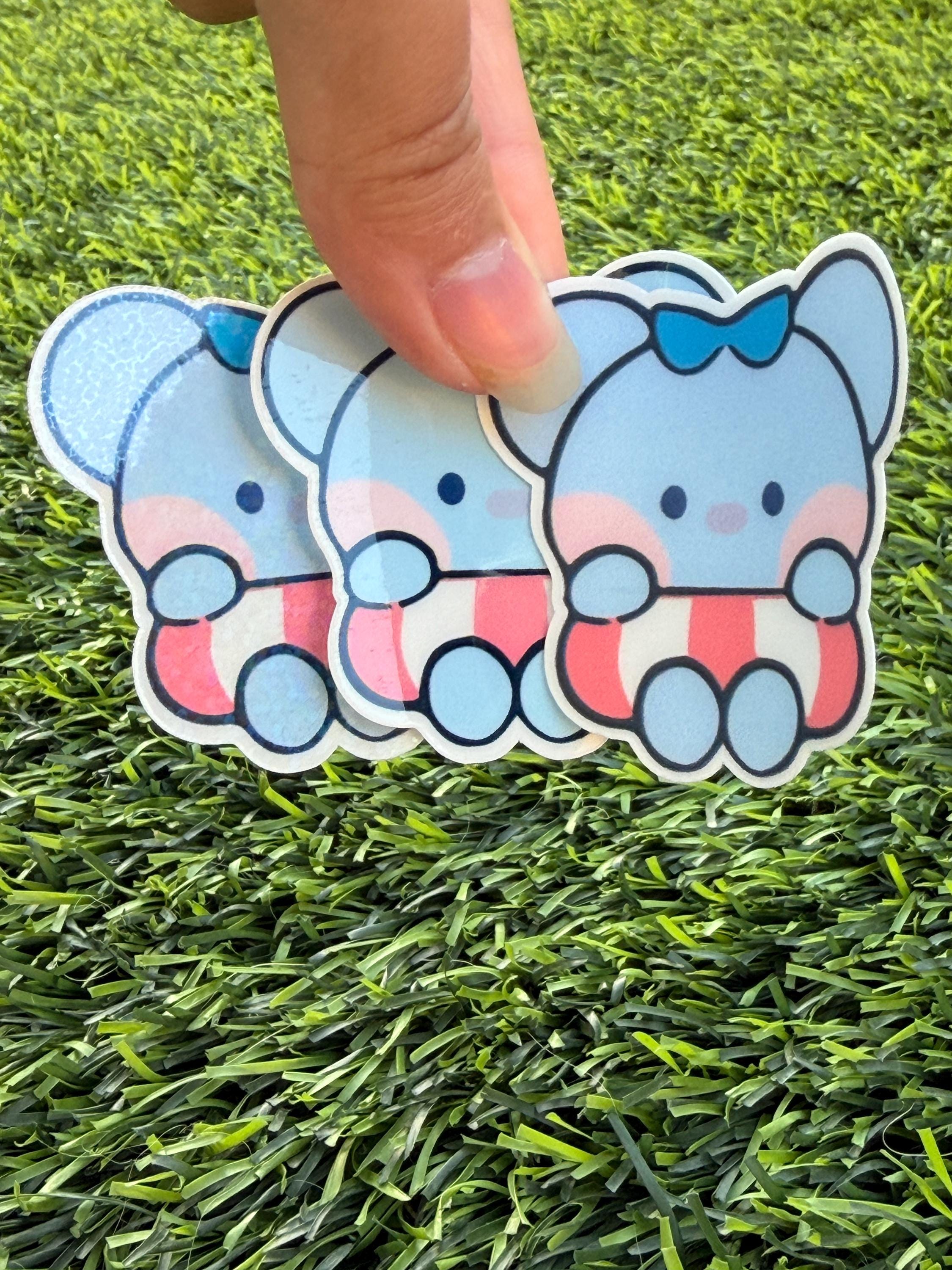 Kpop Summer Beach-themed Sticker Pack | BT21 Inspired Characters | 7pcs Die Cut Vinyl Waterproof Stickers
