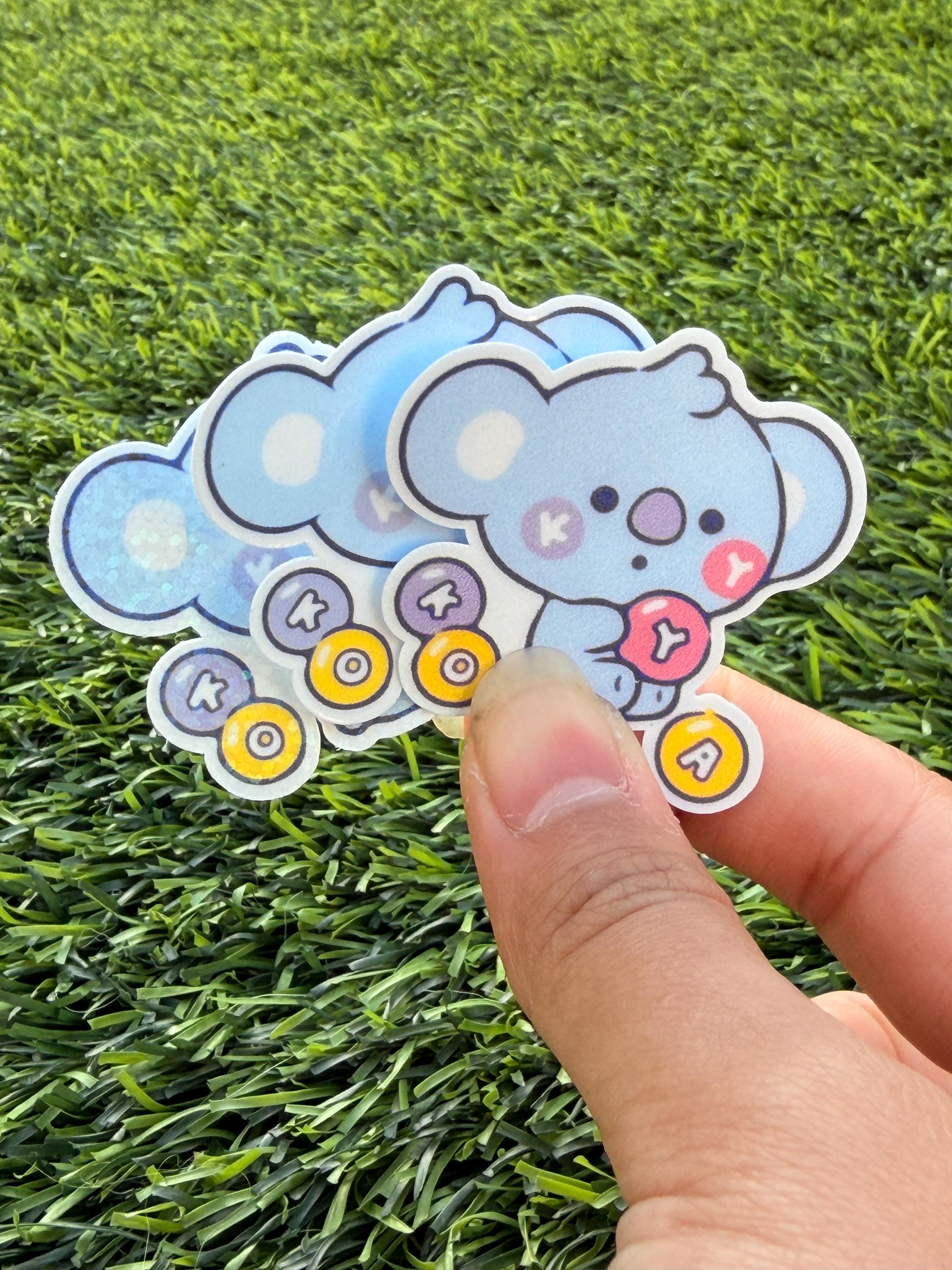 Pegatinas de caramelo de gelatina inspiradas en BT21 | Paquete de vinilo troquelado impermeable (7 piezas)