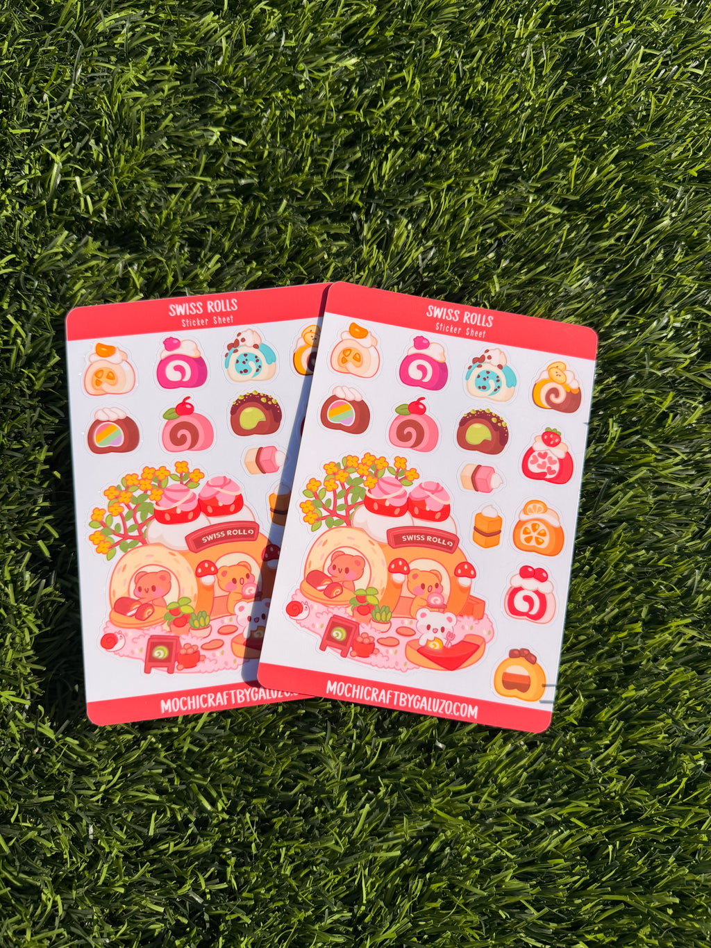 Swiss Rolls | Scrapbooking | Sticker Sheet | Kiss Cut