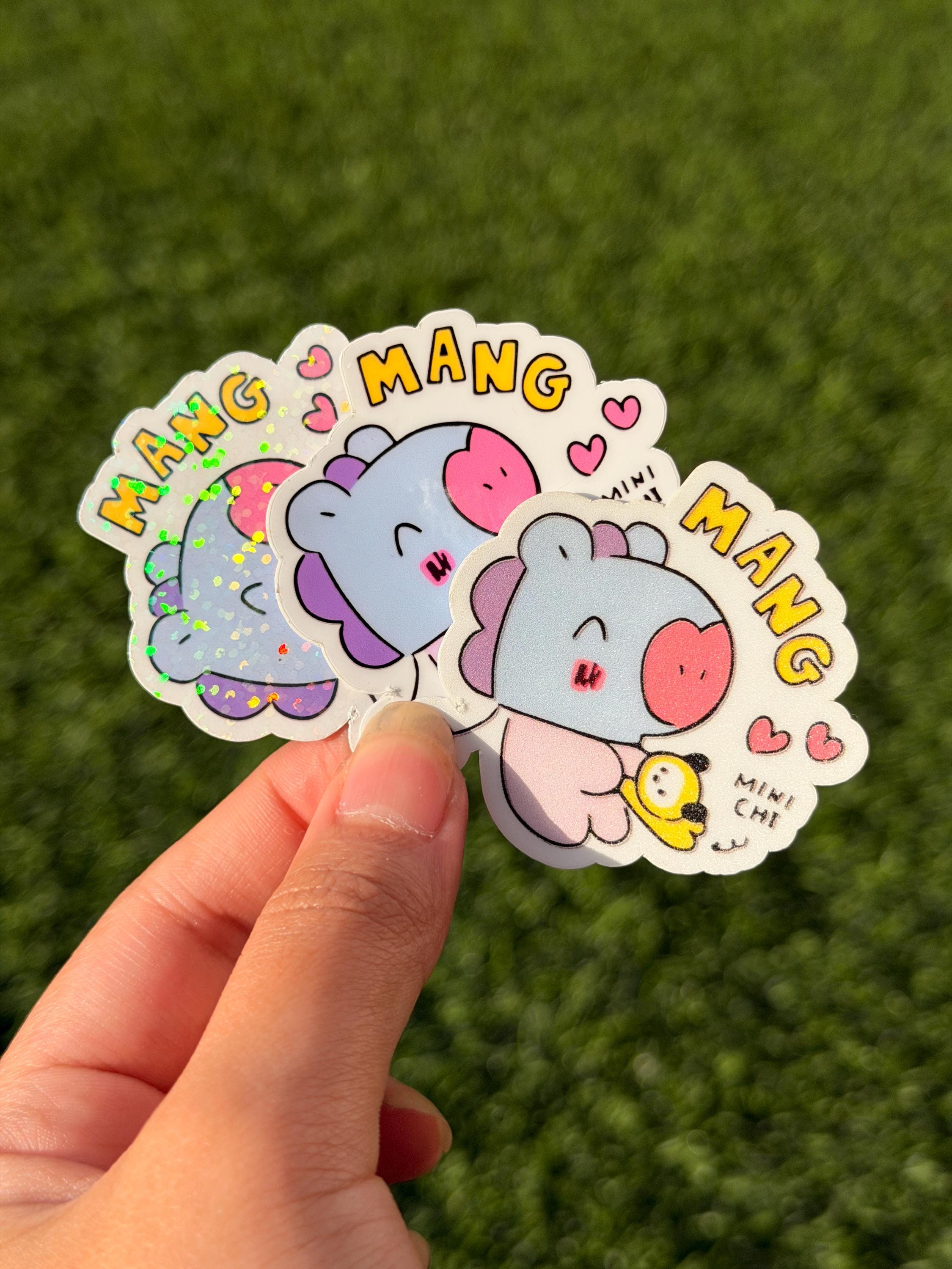 Paquete de pegatinas de Kpop | Personajes inspirados en BT21 | Pegatinas de vinilo impermeables troqueladas de 7 piezas