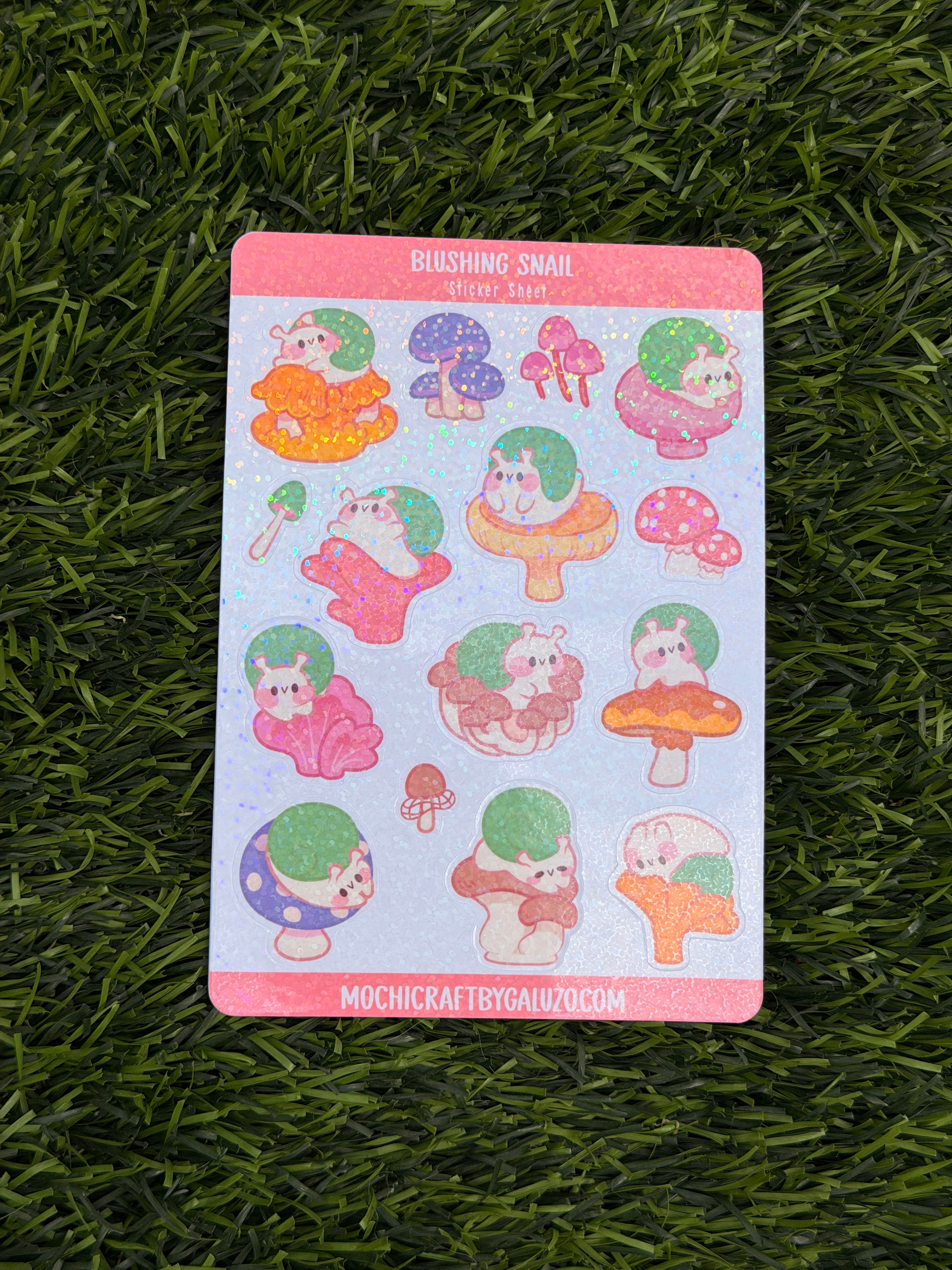 Blushing Snail | Scrapbooking | Sticker Sheet | Kiss Cut