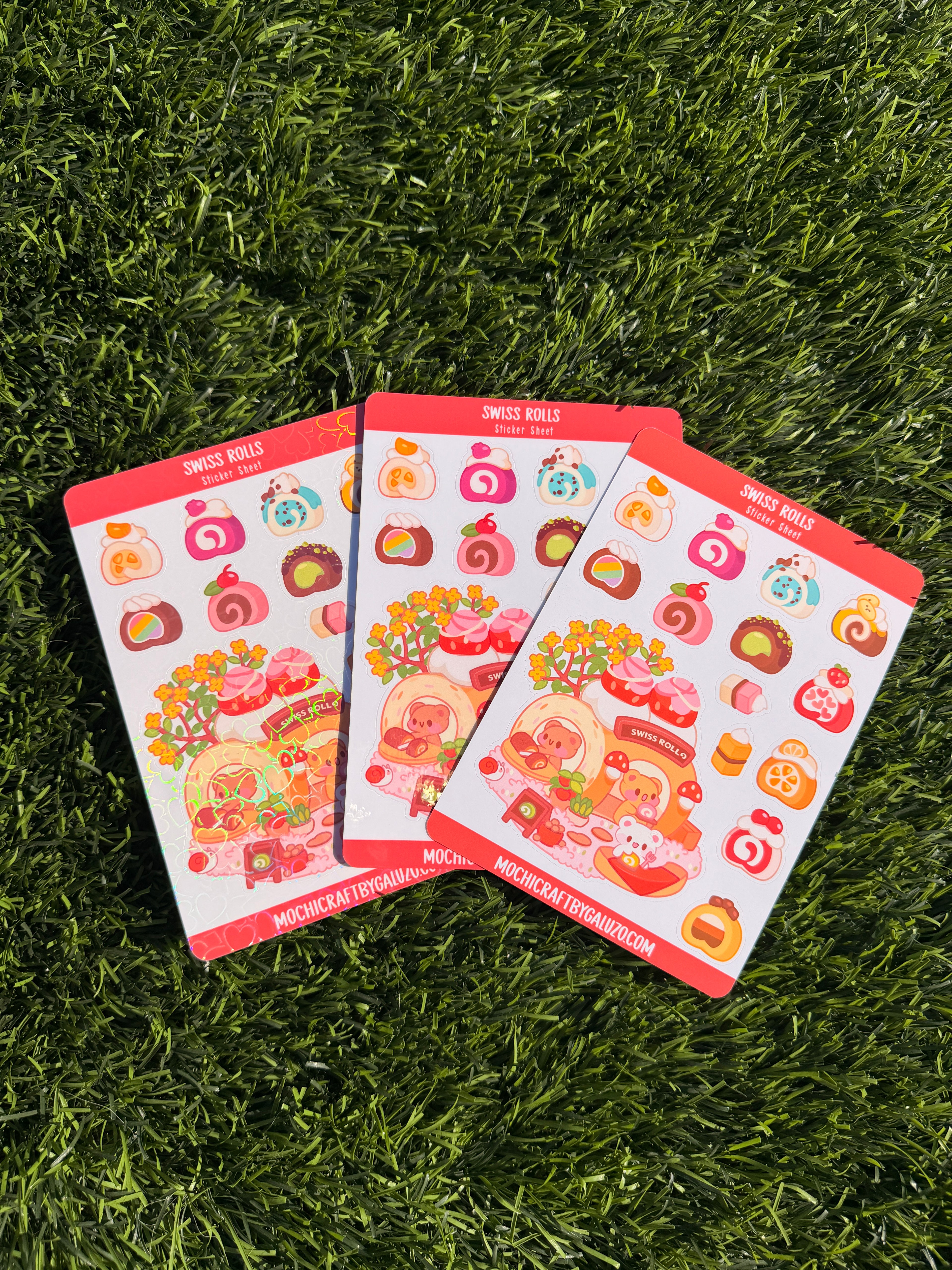 Swiss Rolls | Scrapbooking | Sticker Sheet | Kiss Cut