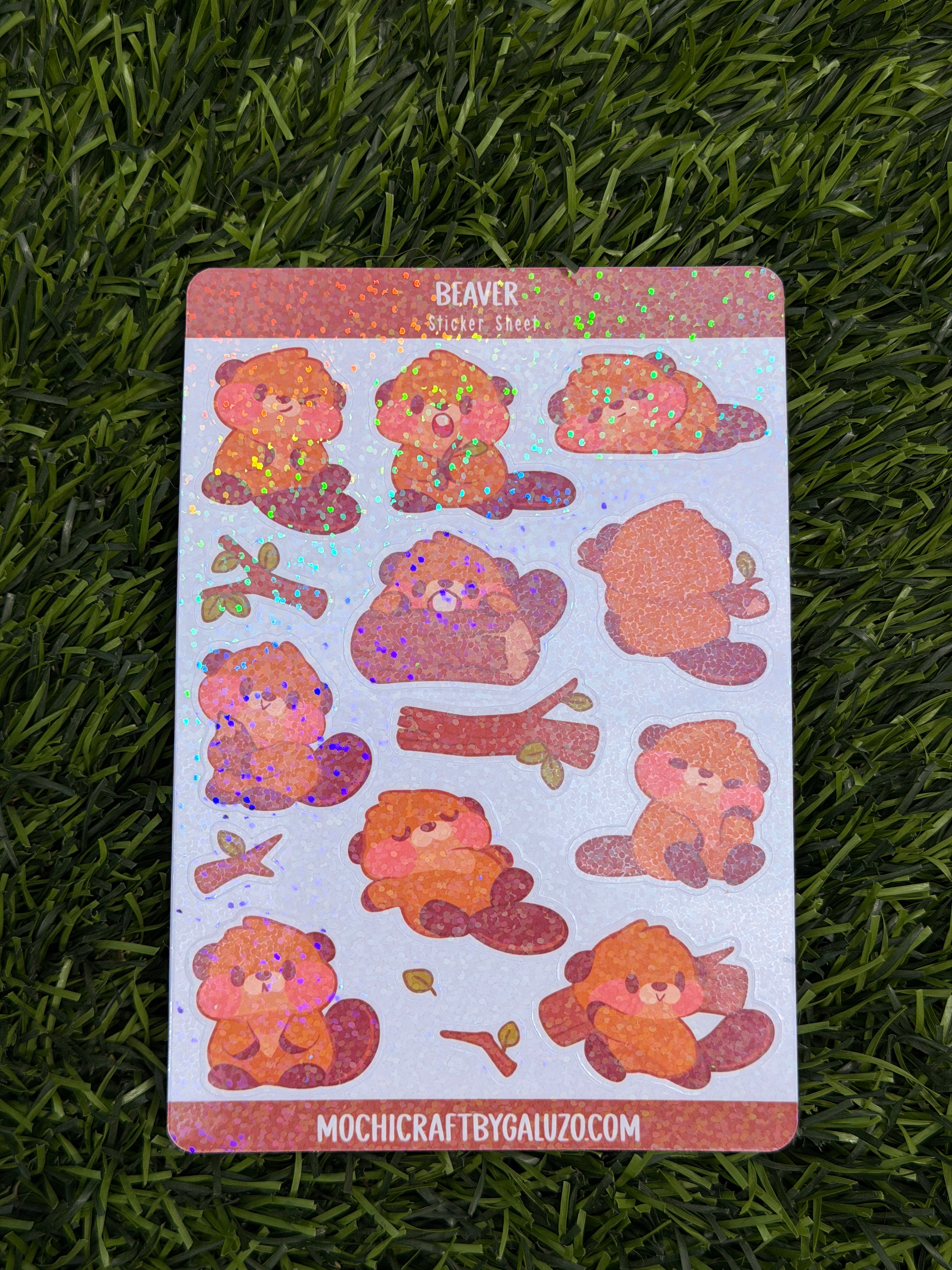 Beaver | Scrapbooking | Sticker Sheet | Kiss Cut