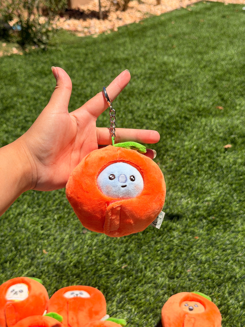 KPOP Plush Keychain | Orange Collection Series 1 | Cute Kawaii Character Keyring, Soft Mini Plush Charm, BTS Inspired Gift