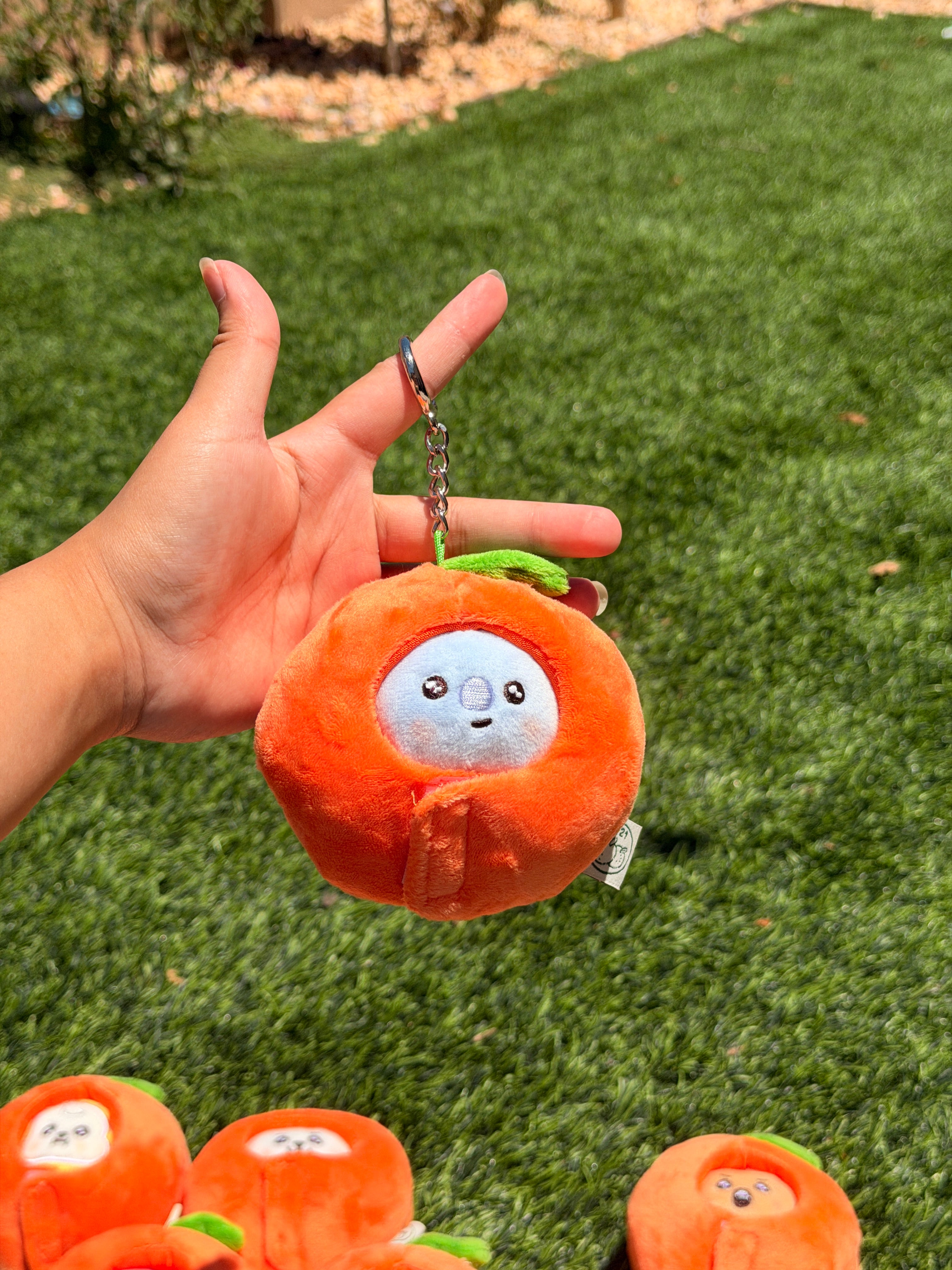 KPOP Plush Keychain | Orange Collection Series 1 | Cute Kawaii Character Keyring, Soft Mini Plush Charm, BTS Inspired Gift