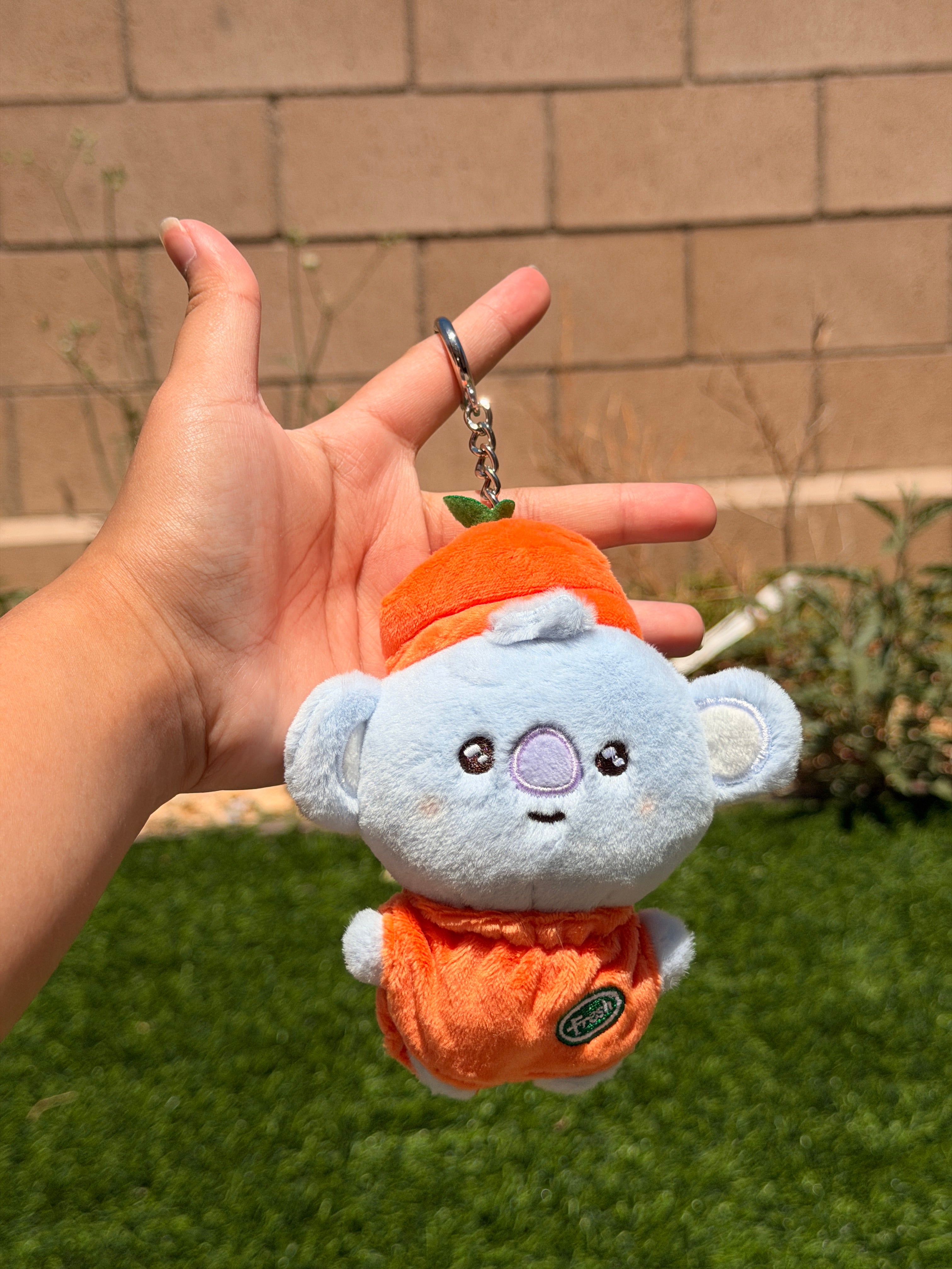 KPOP Plush Keychain | Orange Collection Series 2 | Cute Kawaii Character Keyring, Soft Mini Plush Charm, BTS Inspired Gift