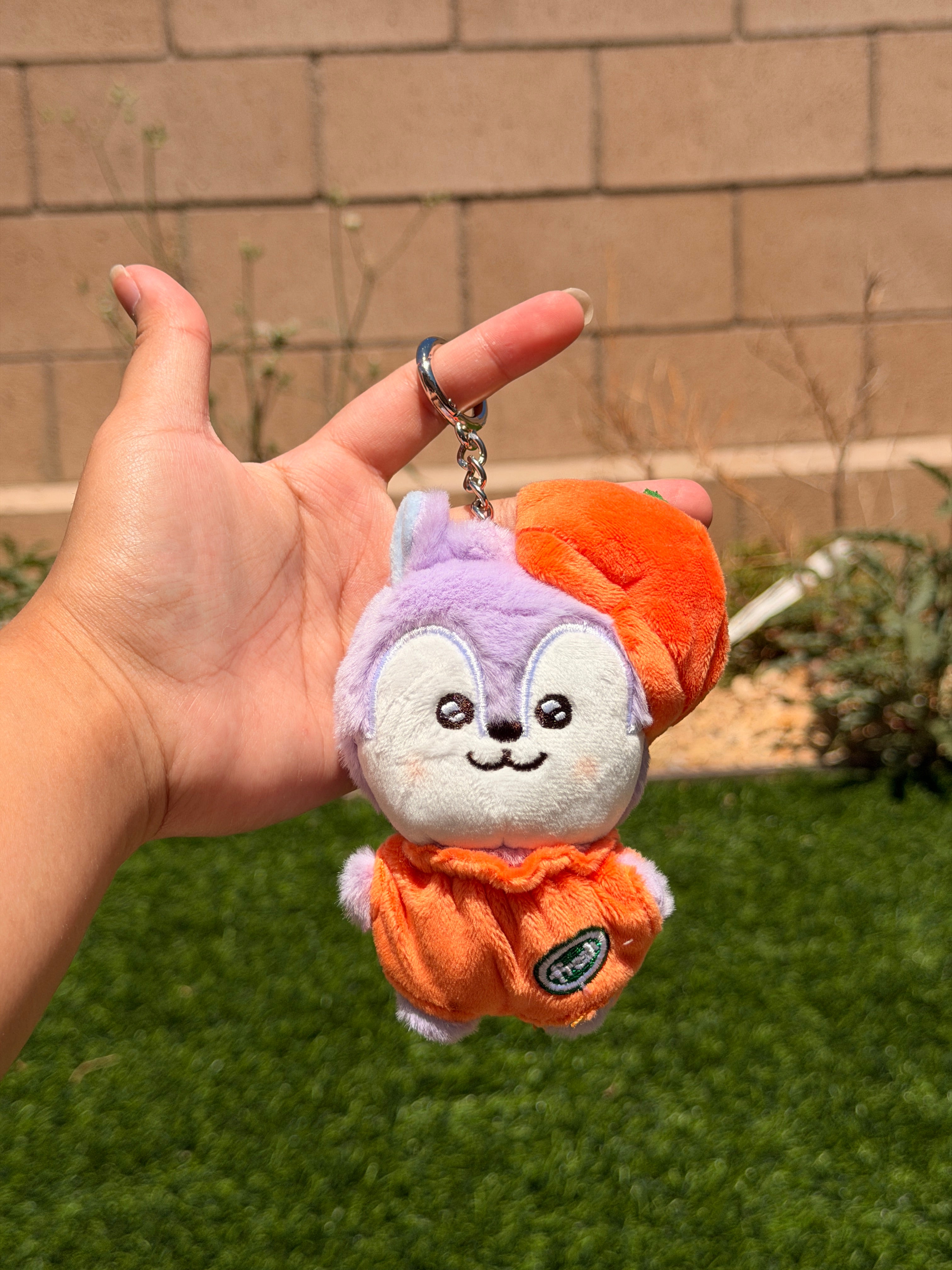 KPOP Plush Keychain | Orange Collection Series 2 | Cute Kawaii Character Keyring, Soft Mini Plush Charm, BTS Inspired Gift