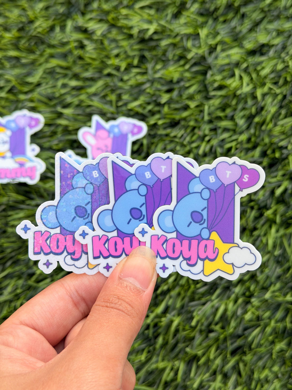 Kpop Sticker Pack | BT21 Inspired Characters | 8pcs Die Cut Vinyl Waterproof Stickers