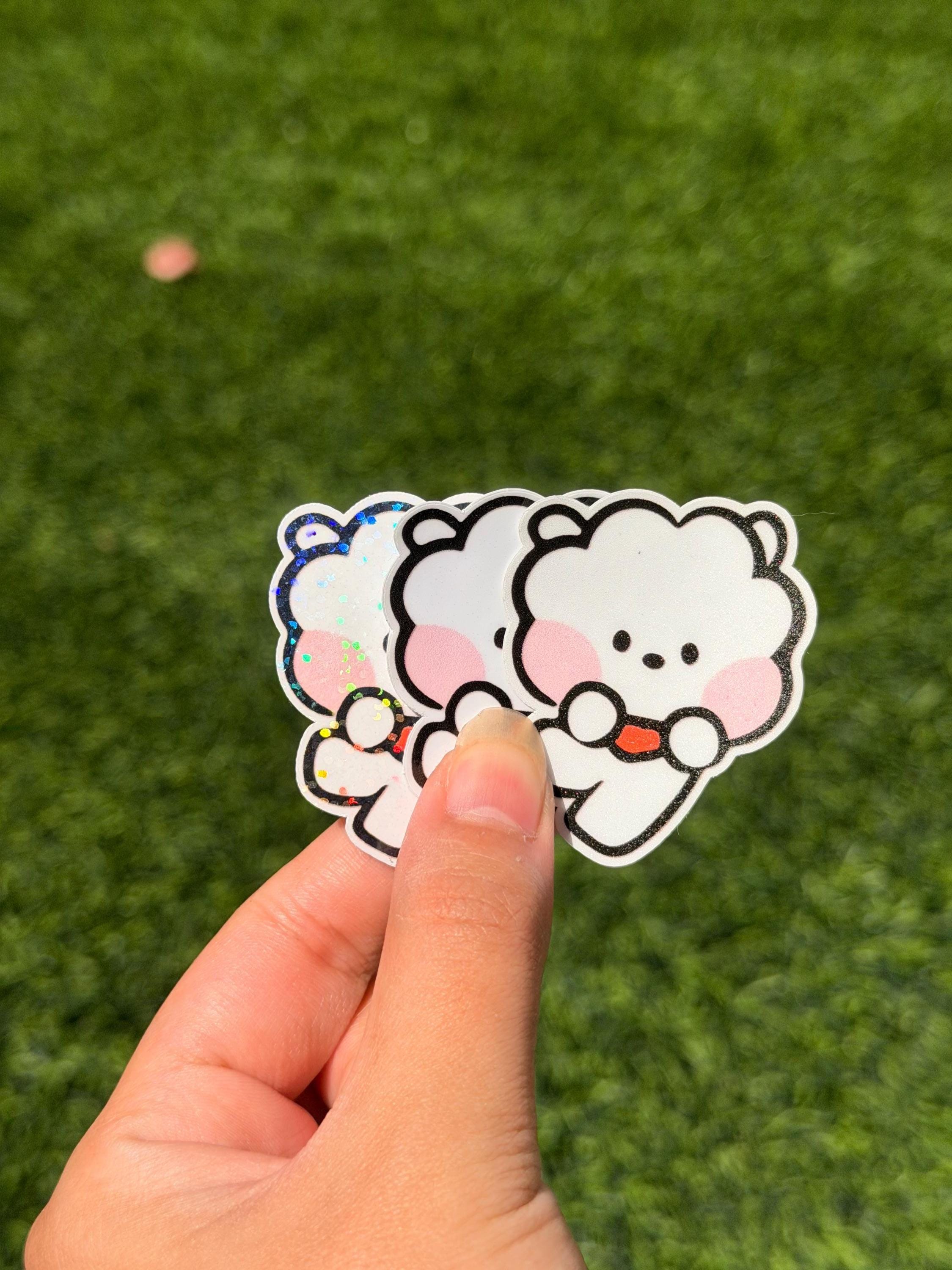 Kpop Minini Sticker Pack | BT21 Inspired Characters | 7pcs Die Cut Vinyl Waterproof Stickers