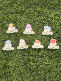 Kpop Spring-themed Sticker Pack | BT21 Inspired Characters | 7pcs Die Cut Vinyl Waterproof Stickers