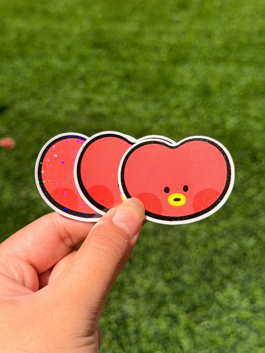 Kpop Minini Head Sticker Pack | BT21 Inspired Characters | 7pcs Die Cut Vinyl Waterproof Stickers