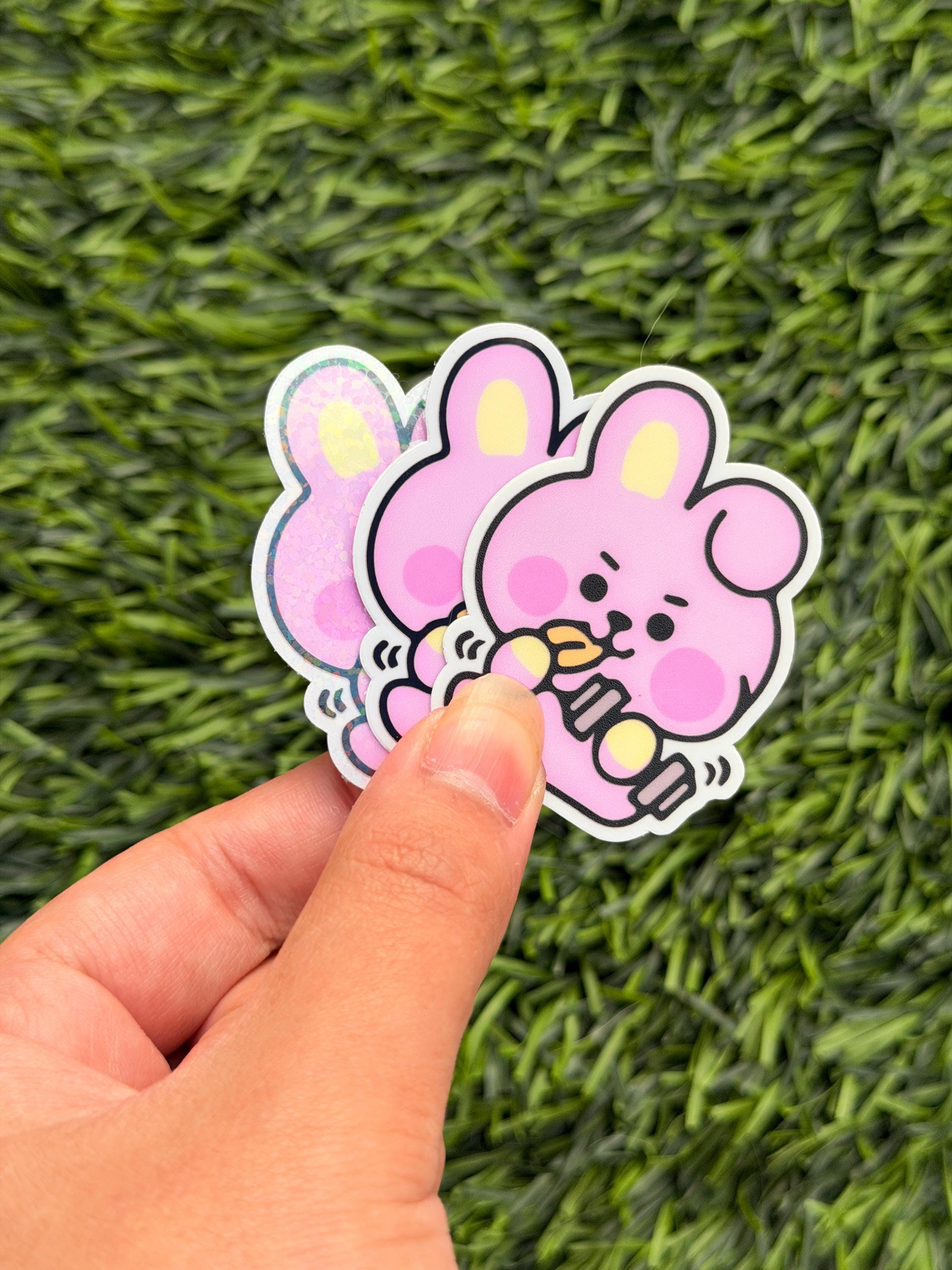 Kpop Snacks-themed Sticker Pack | BT21 Inspired Characters | 7pcs Die Cut Vinyl Waterproof Stickers