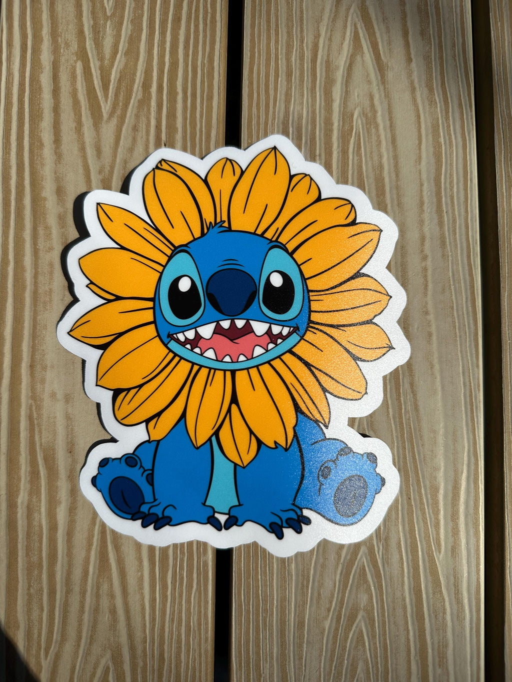 Sonnenblumenstich || Konturgeschnittener Aufkleber