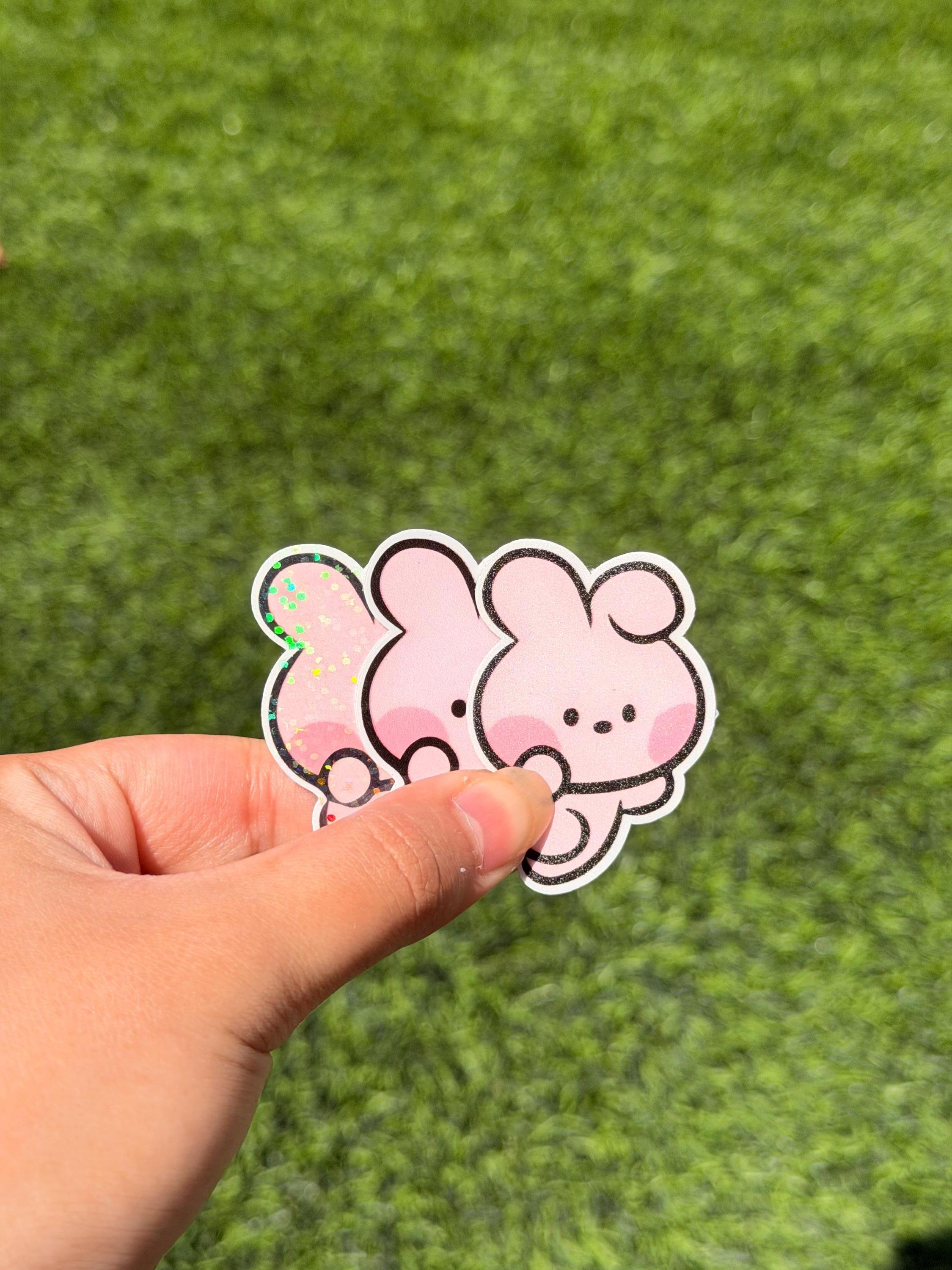 Kpop Minini Sticker Pack | BT21 Inspired Characters | 7pcs Die Cut Vinyl Waterproof Stickers