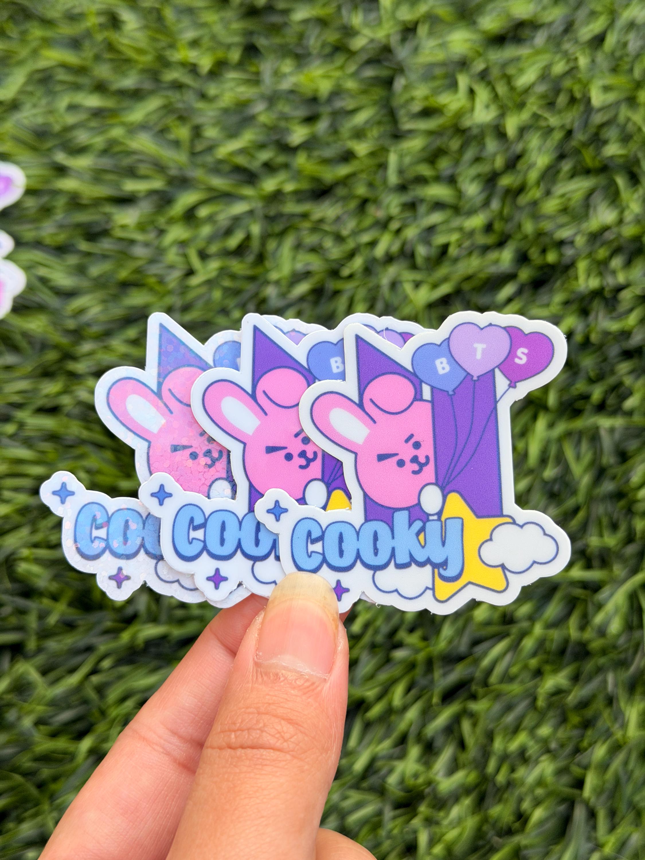 Kpop Sticker Pack | BT21 Inspired Characters | 8pcs Die Cut Vinyl Waterproof Stickers