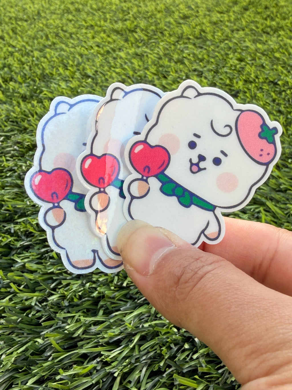 Pegatinas de caramelo de gelatina inspiradas en BT21 | Paquete de vinilo troquelado impermeable (7 piezas)