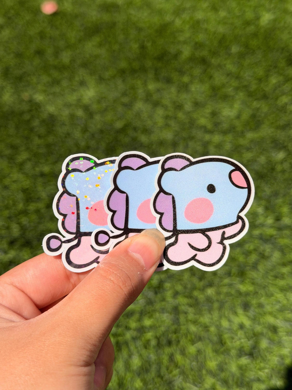 Kpop Minini Sticker Pack | BT21 Inspired Characters | 7pcs Die Cut Vinyl Waterproof Stickers