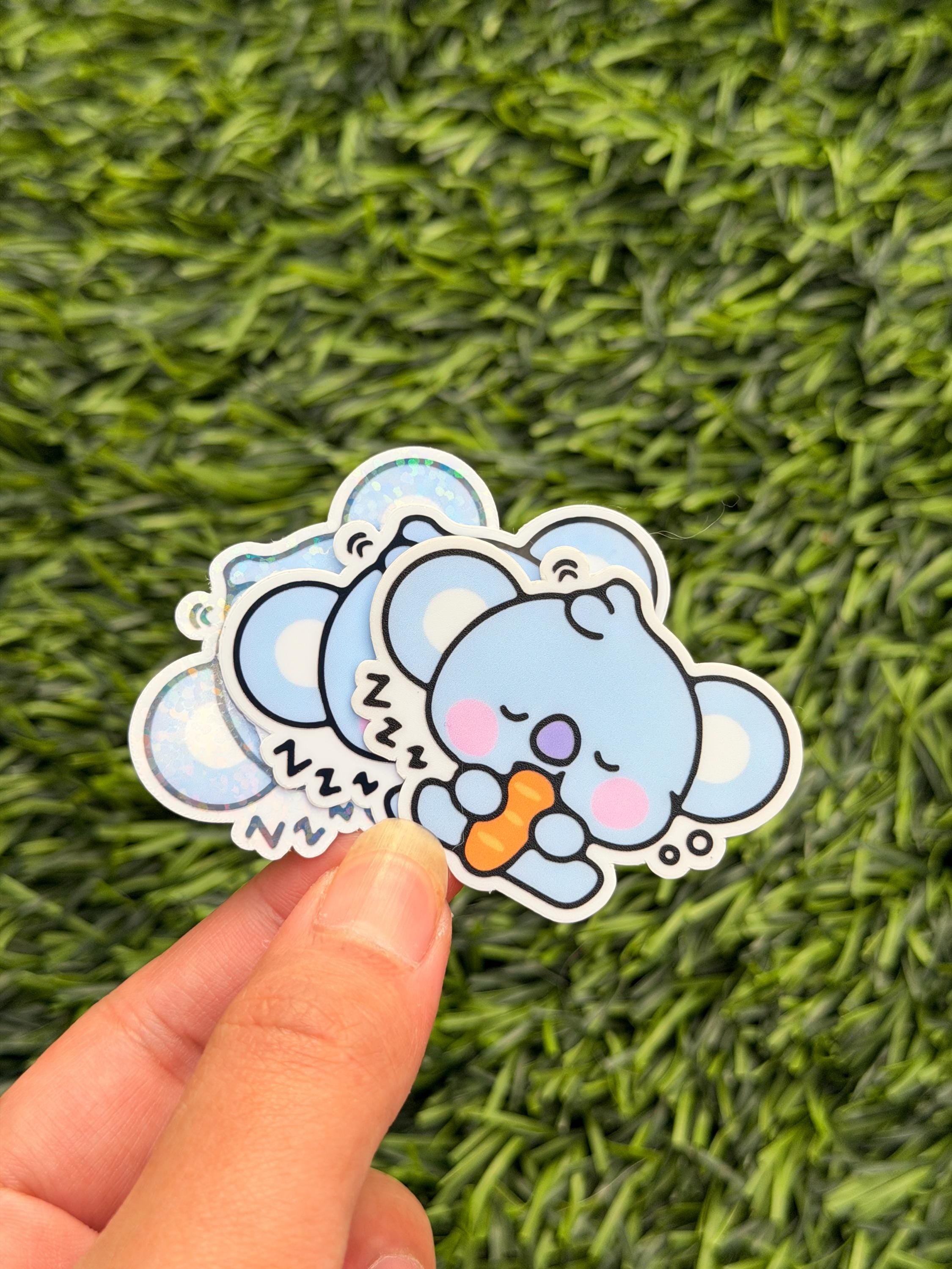 Kpop Snacks-themed Sticker Pack | BT21 Inspired Characters | 7pcs Die Cut Vinyl Waterproof Stickers