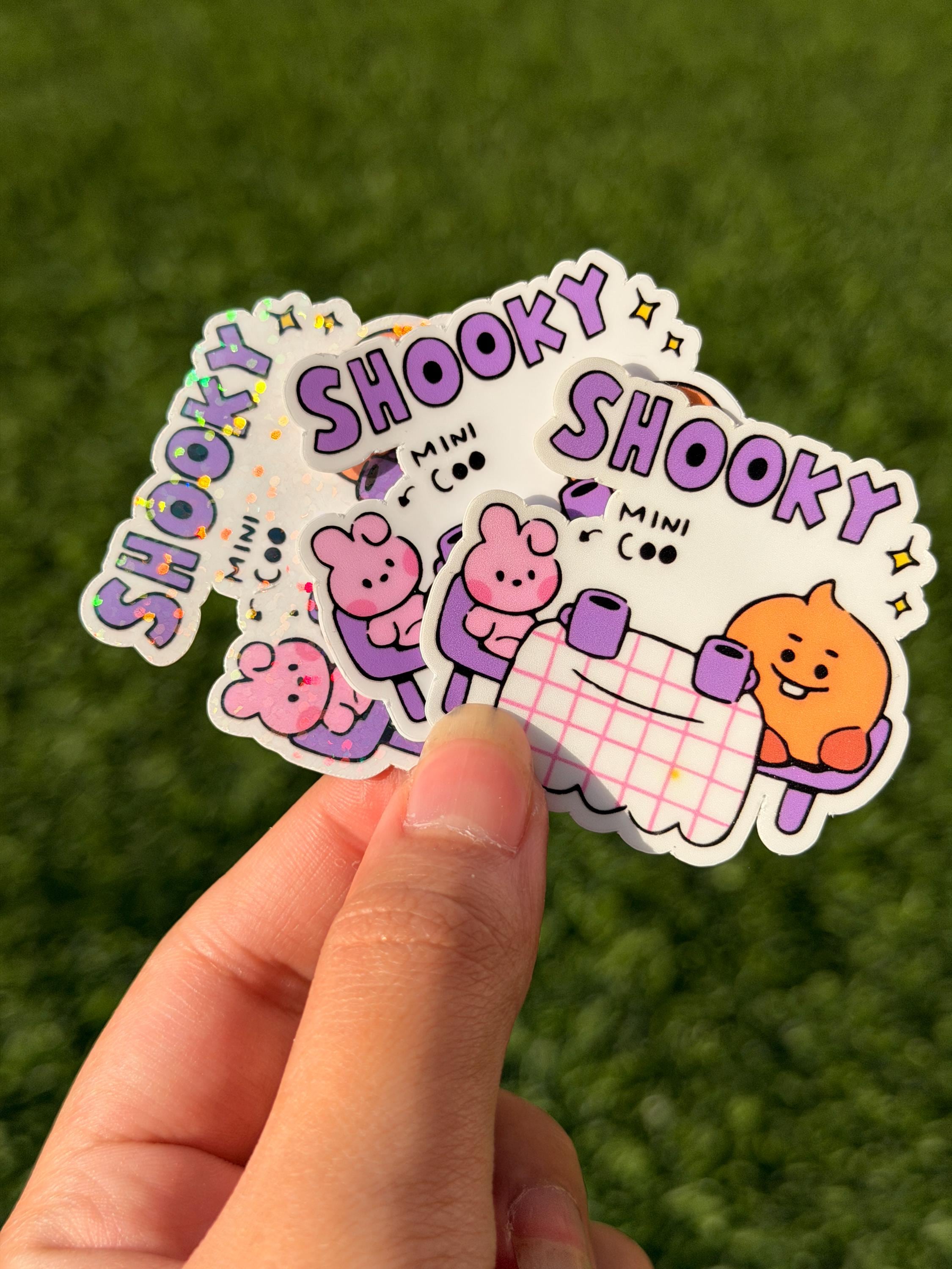 Paquete de pegatinas de Kpop | Personajes inspirados en BT21 | Pegatinas de vinilo impermeables troqueladas de 7 piezas