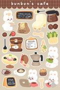 BunBun's Cafe | Scrapbooking | Planner | Sticker Sheet | Kiss Cut