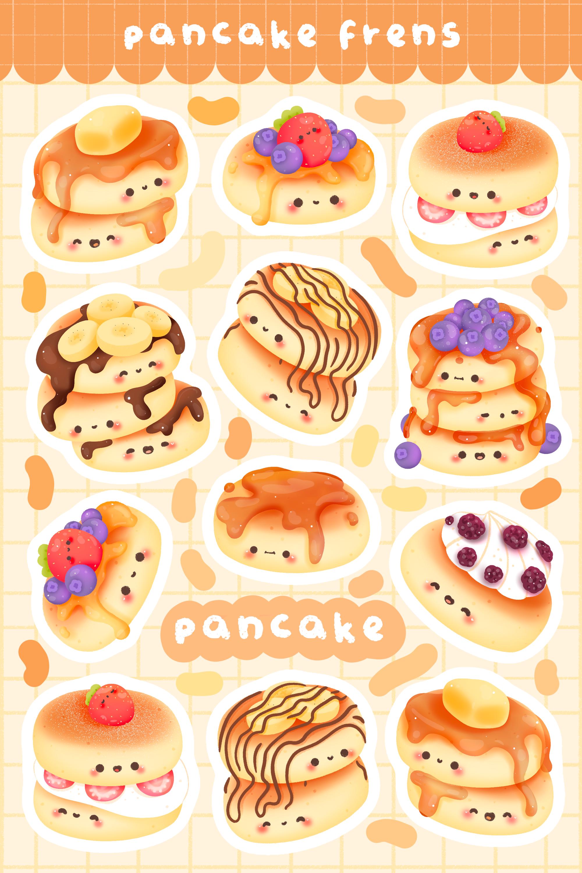 Pancake Frens | Scrapbooking | Planner | Sticker Sheet | Kiss Cut