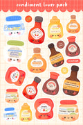 Condiments Lover | Scrapbooking | Planner | Sticker Sheet | Kiss Cut