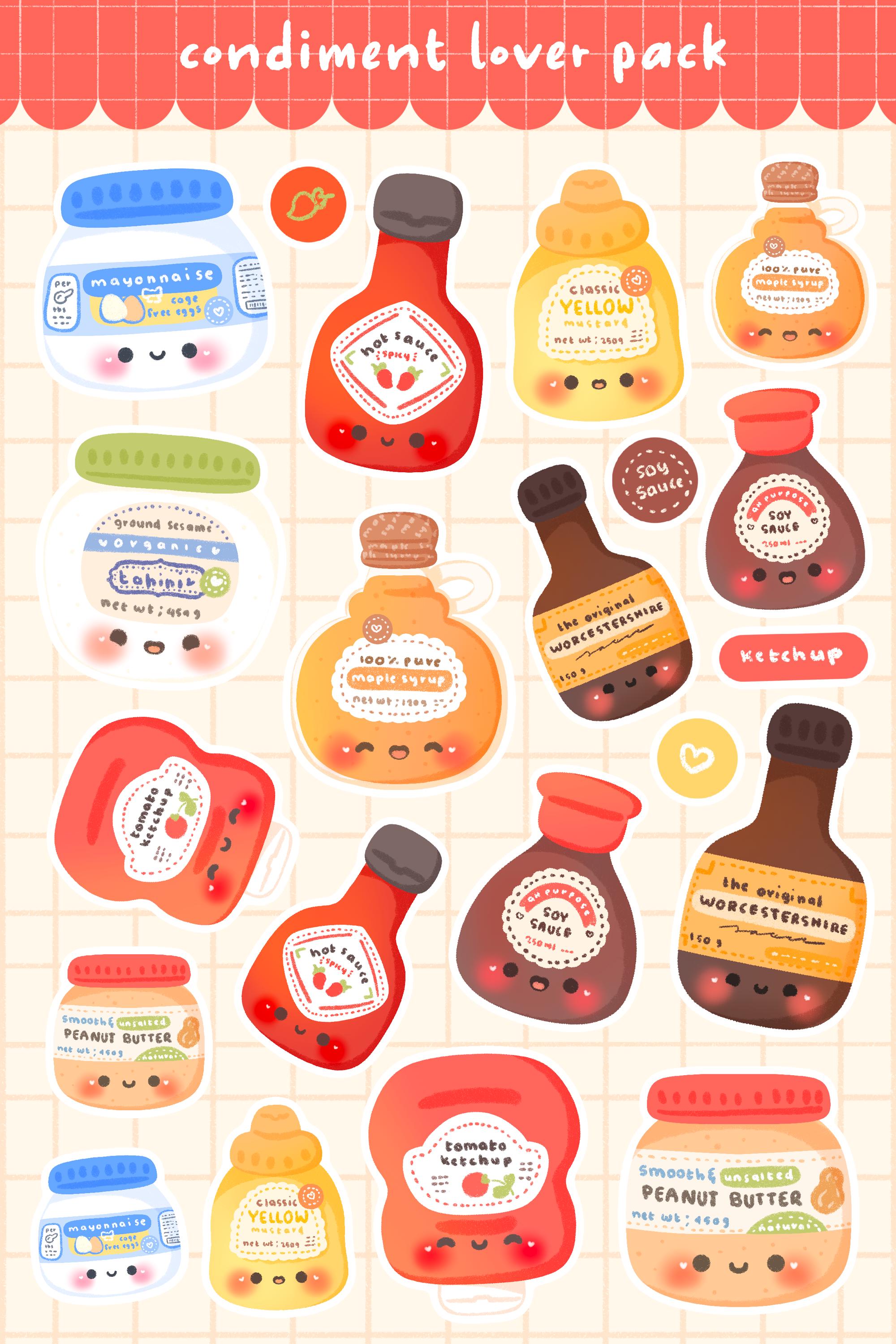 Condiments Lover | Scrapbooking | Planner | Sticker Sheet | Kiss Cut