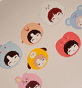 Kpop Chibi Hat Character Stickers | 7pcs Die Cut Vinyl Decals (Waterproof)