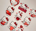 Hello Kitty Herz Sticker Pack | Kawaii Sanrio Sticker | 9er Set Die-Cut Sticker | Holografisch Matt Glänzend | Laptop Trinkflaschen Aufkleber