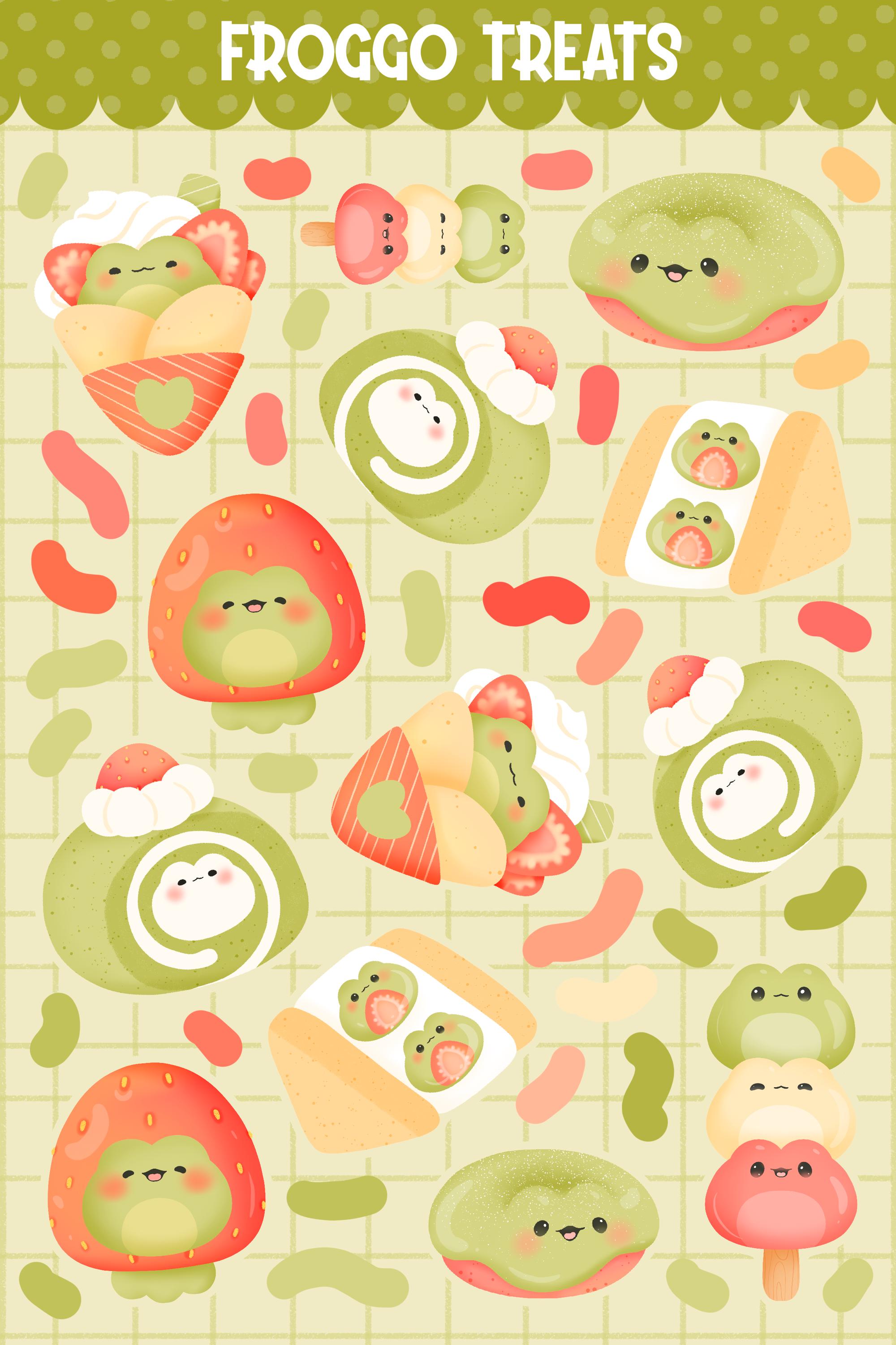Froggo Treats | Scrapbooking | Planner | Sticker Sheet | Kiss Cut