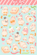 Entenparty | Scrapbooking | Planer | Stickerbogen | Kiss Cut