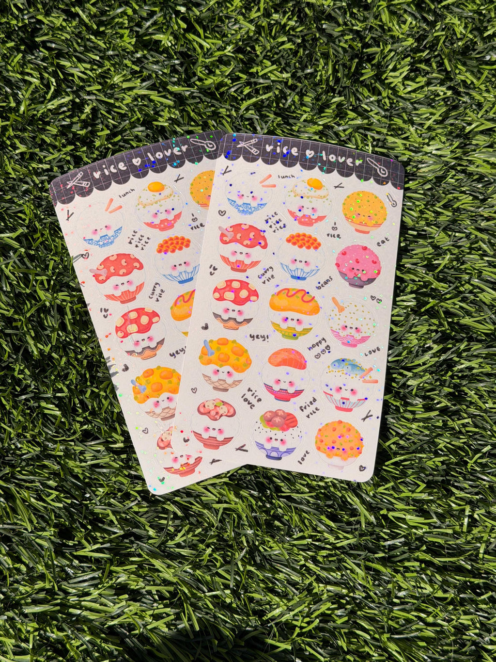 Rice Lover | Scrapbooking | Sticker Sheet | Kiss Cut